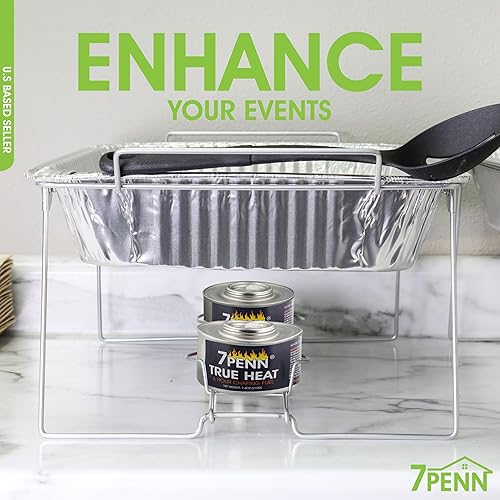 Miniatura 4 de 7Penn Calentadores de alimentos para bufé para fiestas, paquete de 12 latas de combustible para platos de 6 horas, catering, calentadores de