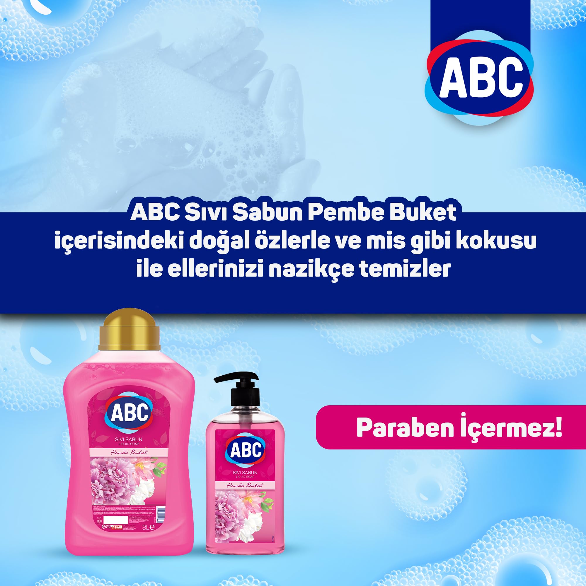 ABC DETERJAN Sıvı Sabun Pembe 400 Ml