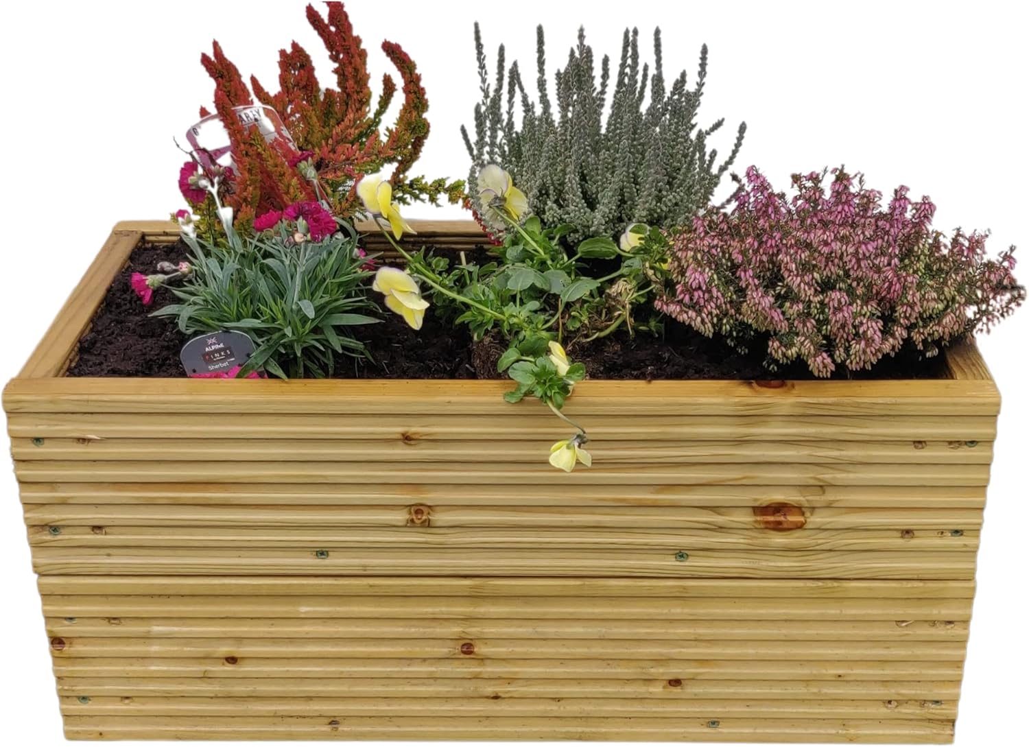 Mourne Wood Meelbeg Medium Rectangular Wooden Planter Planters Outdoor