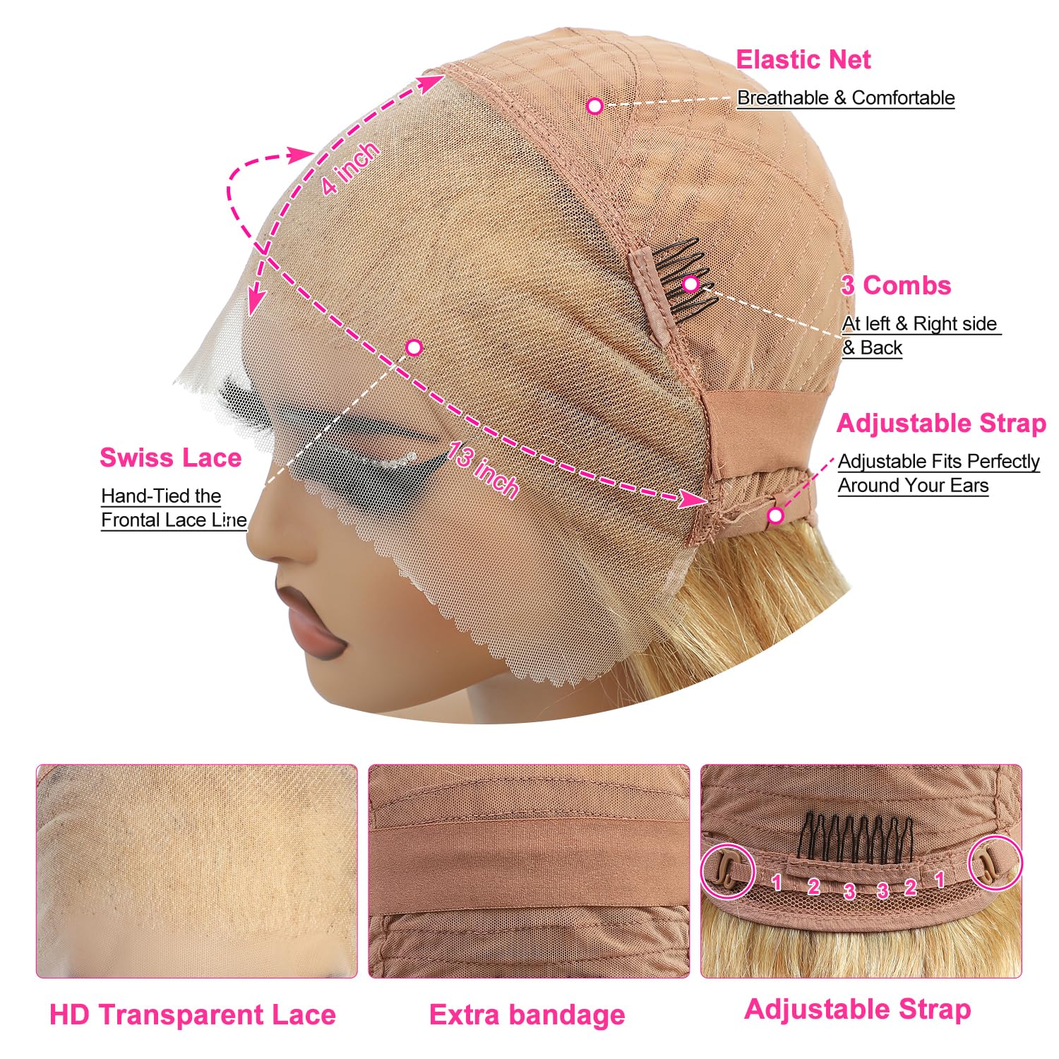 Amazon.com : Brazilian Remy Straight Lace Front Human Hair 