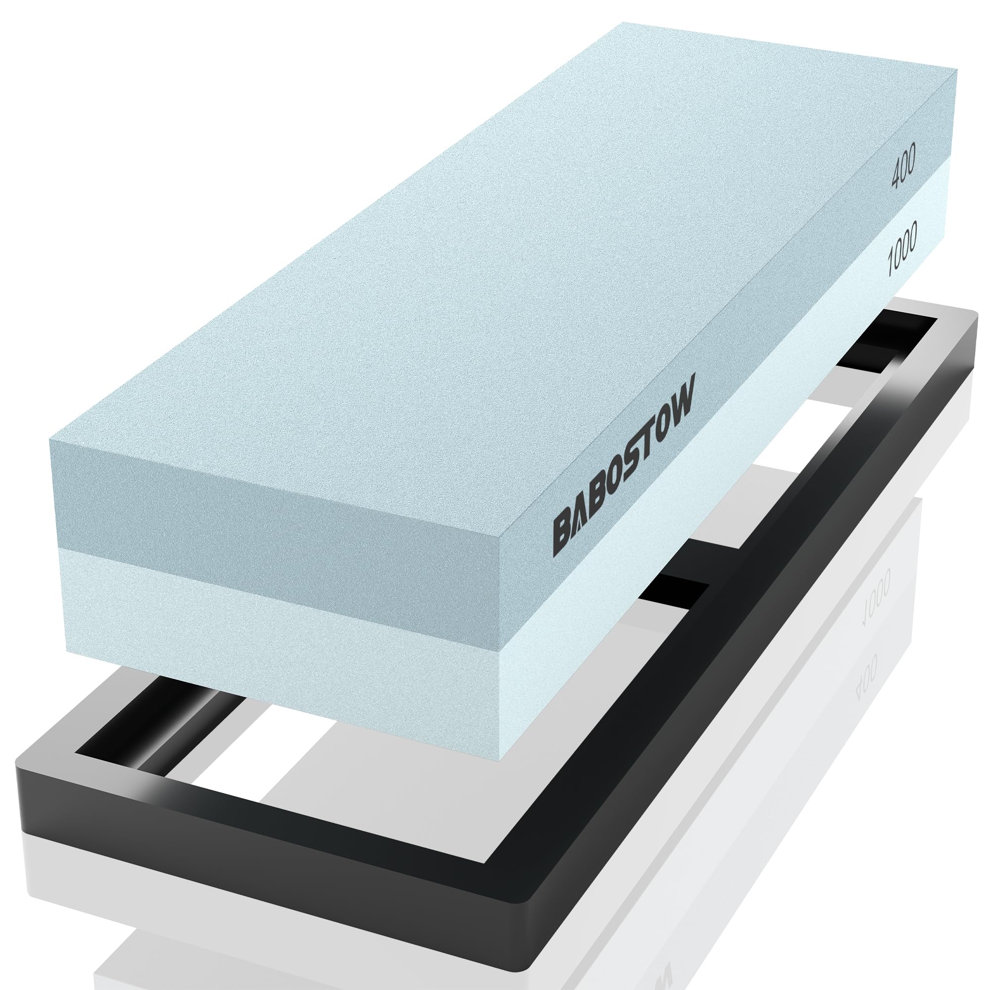 Premium Whetstone Knife Sharpening Stone 2 Side Grit 400/1000 Waterstone - Whetstone Knife Sharpener - NonSlip Rubber Base for Kitchen Knife Sharpener Stone