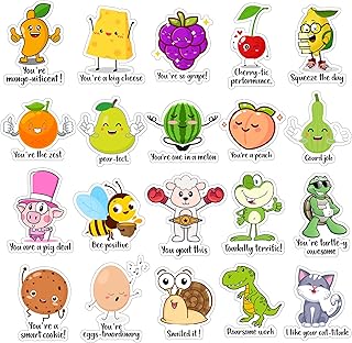 400 Pieces Fun Teacher Stickers for Kids Reward Punny Motivational Sticker Positive Pun Teacher Supplies Stickers Cute Incentives for Kids Teacher Classroom School