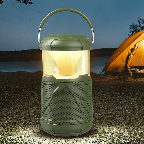 Miniatura 1 de Altavoces Bluetooth portátiles LED para atmósfera, luces de campamento al aire libre, IPX6 impermeable altavoz inalámbrico con luces LED para patio,