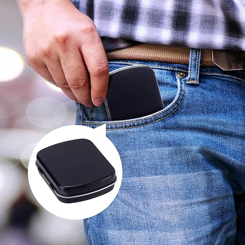 Miniatura 5 de Mini caja de lata pequeña, 2 piezas, paleta de pintura de 12 pozos vacía, paleta de acuarela blanca y negra, contenedores de almacenamiento de