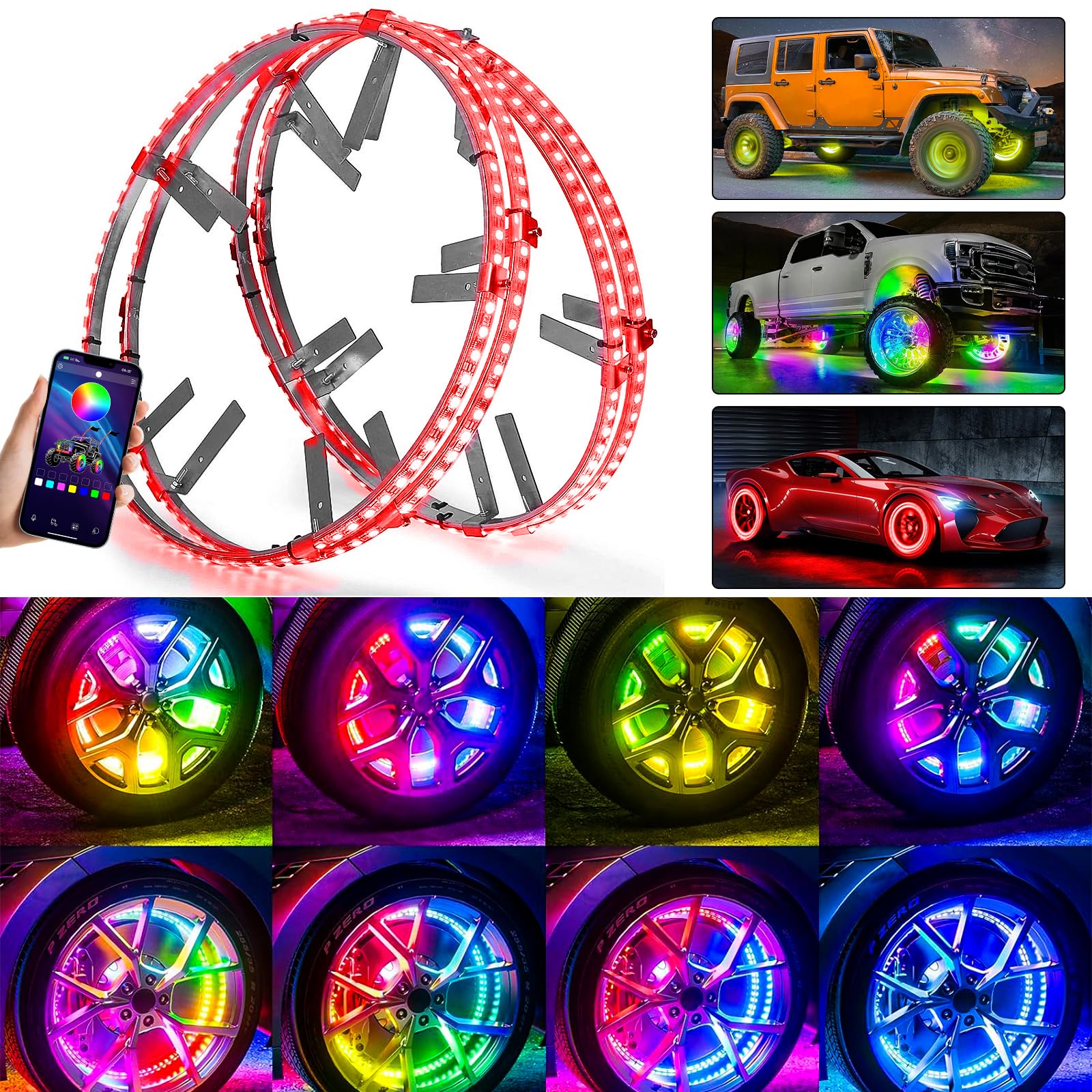Forten Kingdom Dream Chasing Flow Color LED Tires Lights Car Truck 17