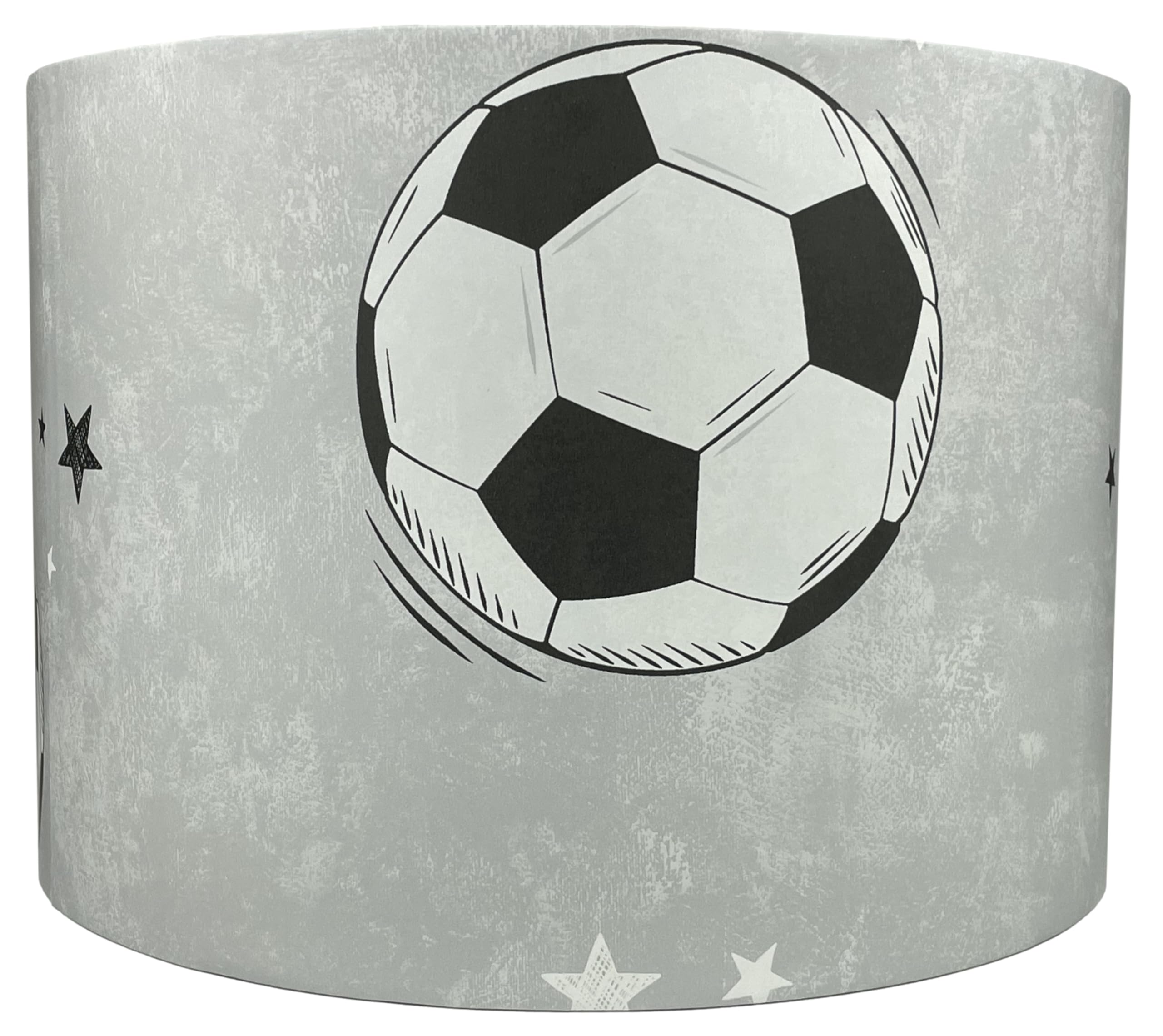 Kids Football Lampshade for Ceiling & Table Lamps - Boys Girls Grey Soccer Themed Light Shade, Bedroom Decor Accessories
