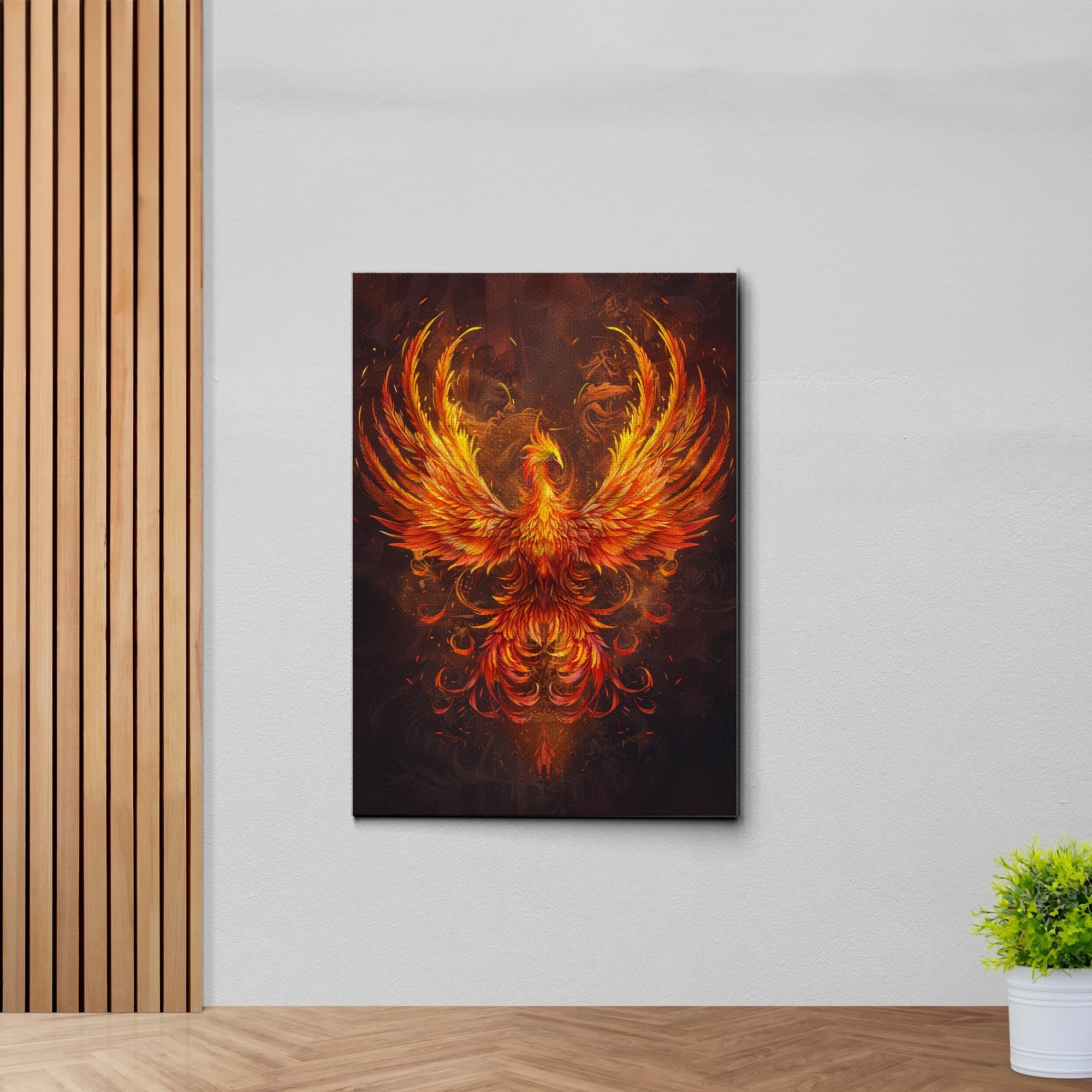 Amazon.com: Phoenix Canvas Art Print, Firework Graffiti Phoenix