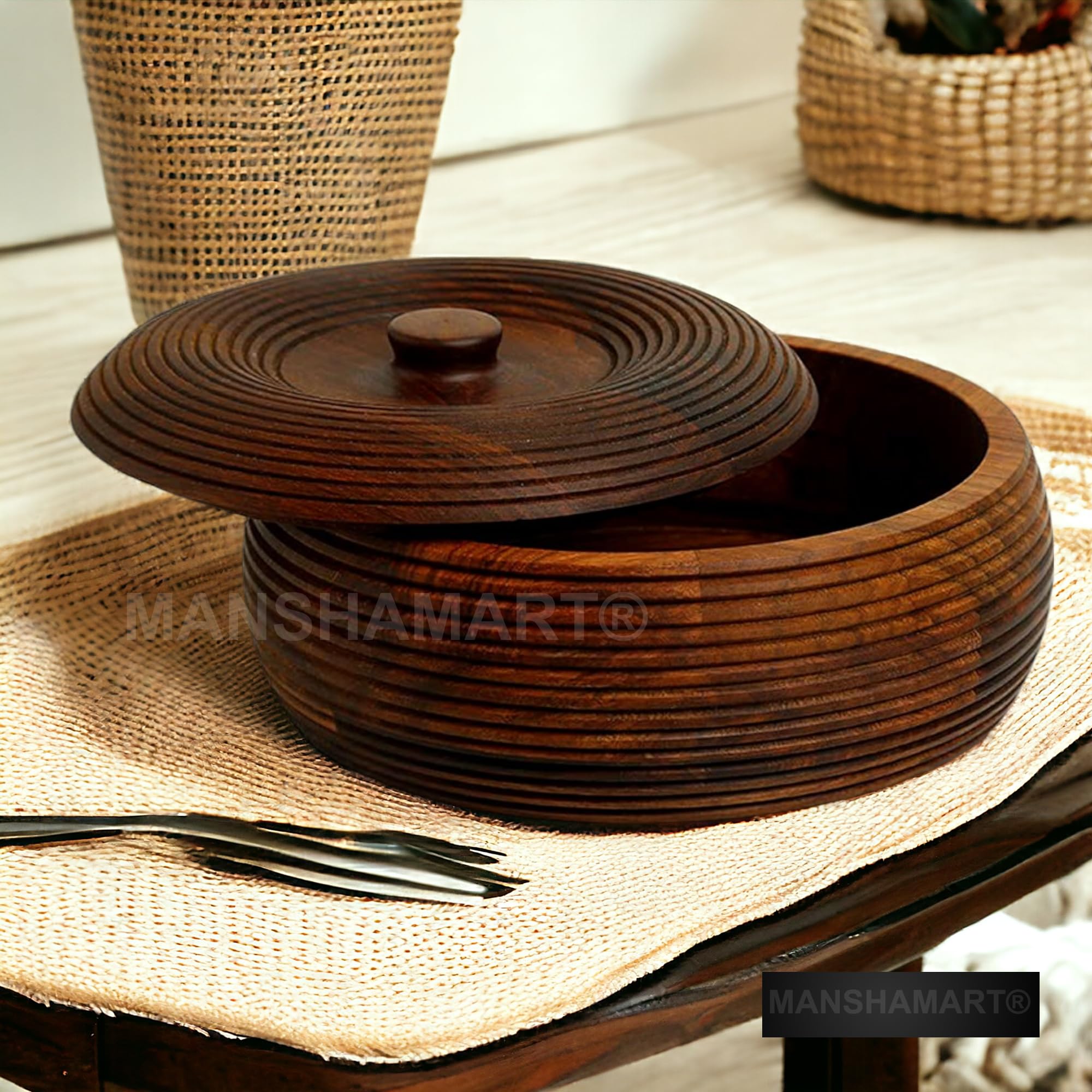 Wooden Chapati Box - Keep Rotis Warm & Fresh -3 Wooden Chapati Box - Keep Rotis Warm & Fresh -3