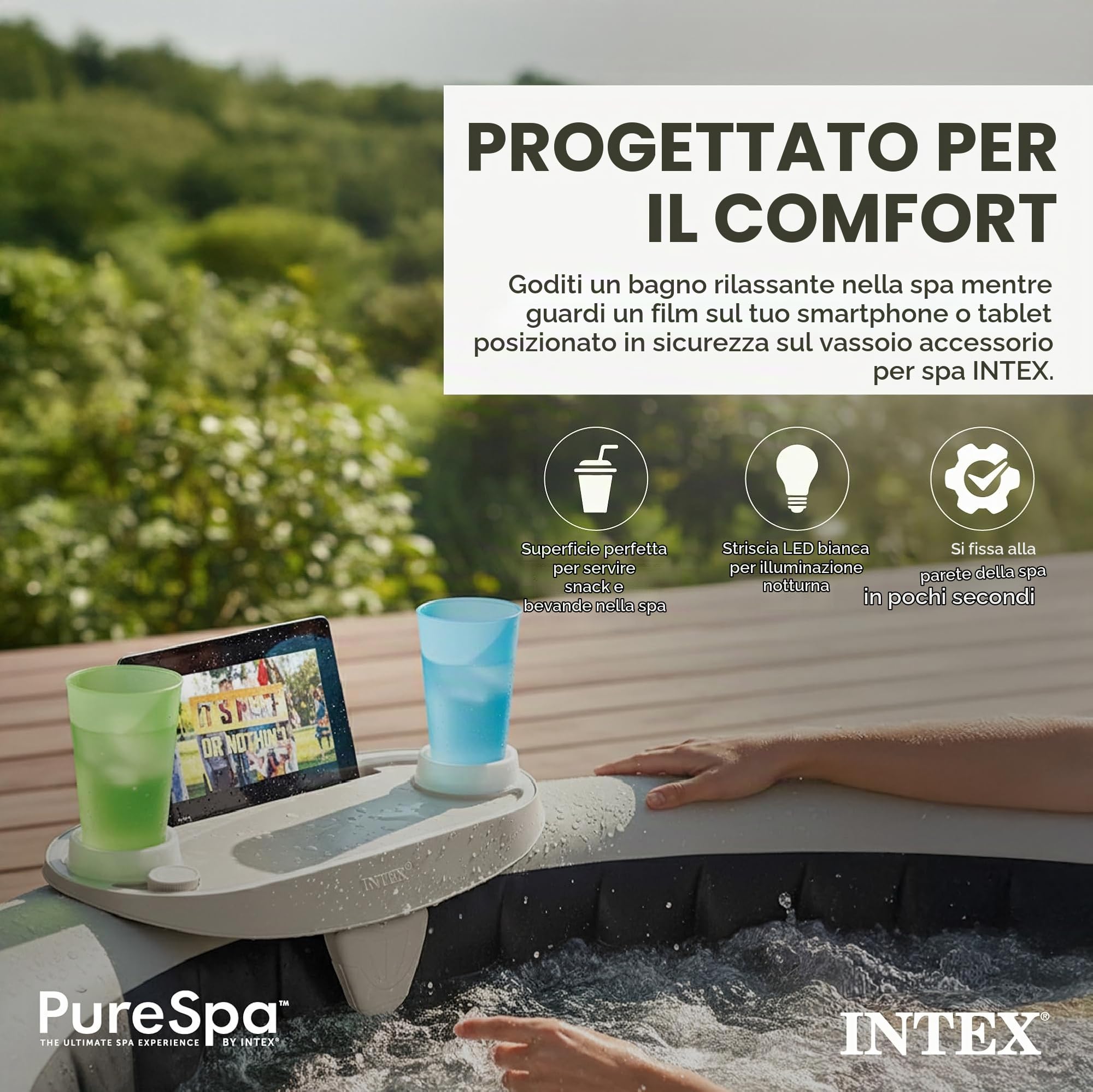 Intex 28520E - Accessorio per vasca spa, colore: Marrone chiaro