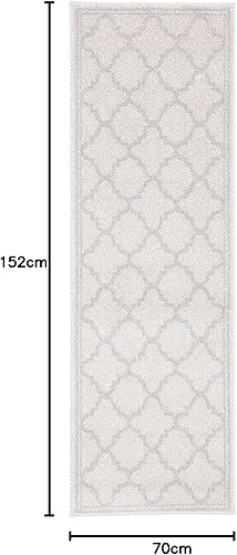Vista 231 de Safavieh Amherst Collection AMT422B - Alfombra para interiores y exteriores, color gris claro y beige