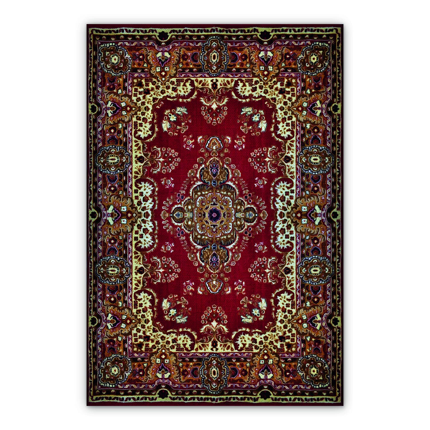 Tapis en vinyle 90x135cm PVC Coloray BirdsEcho tapis de cuisine lino salon motif persan