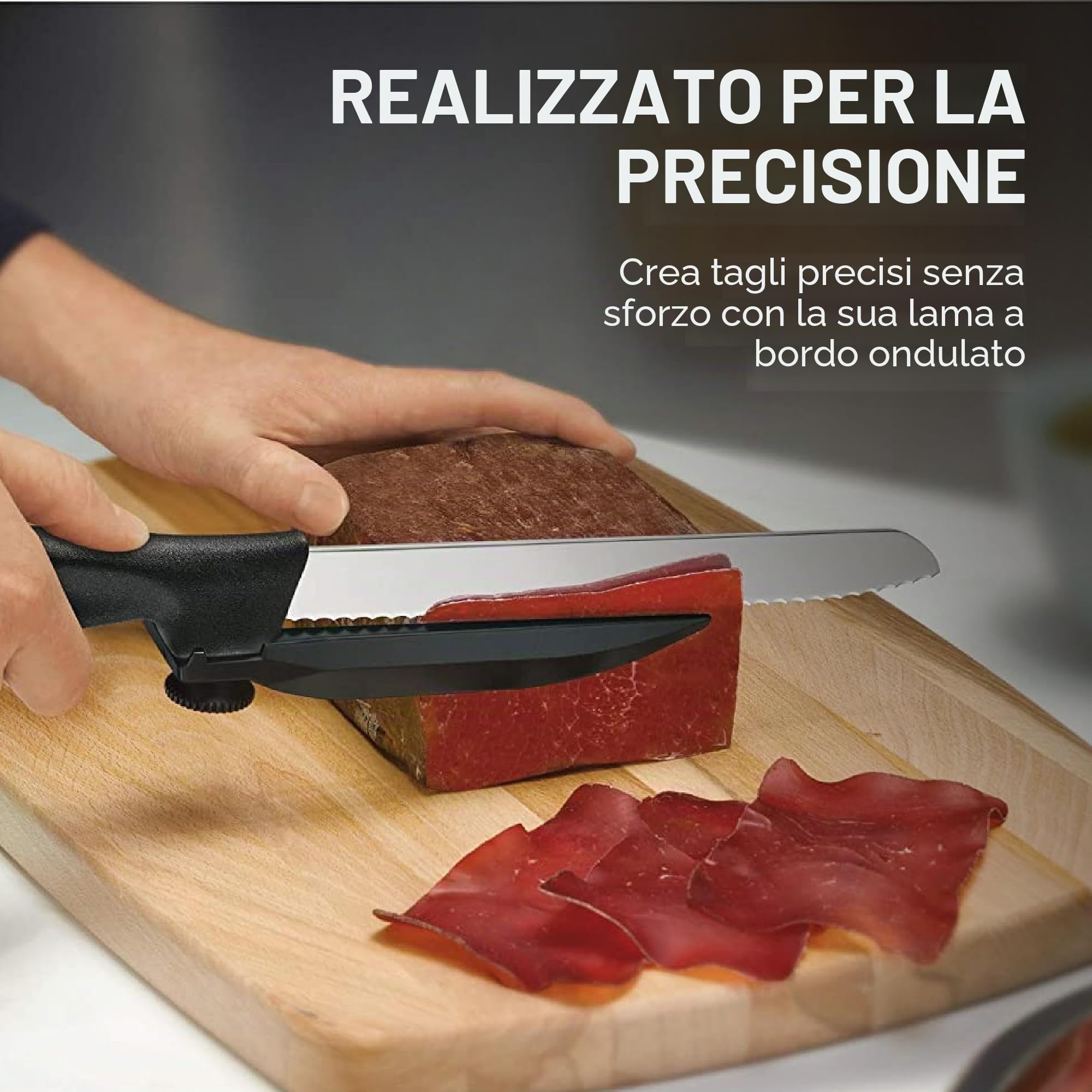 Victorinox Swiss Classic, coltello DUX con lama seghettata extra tagliente, nero