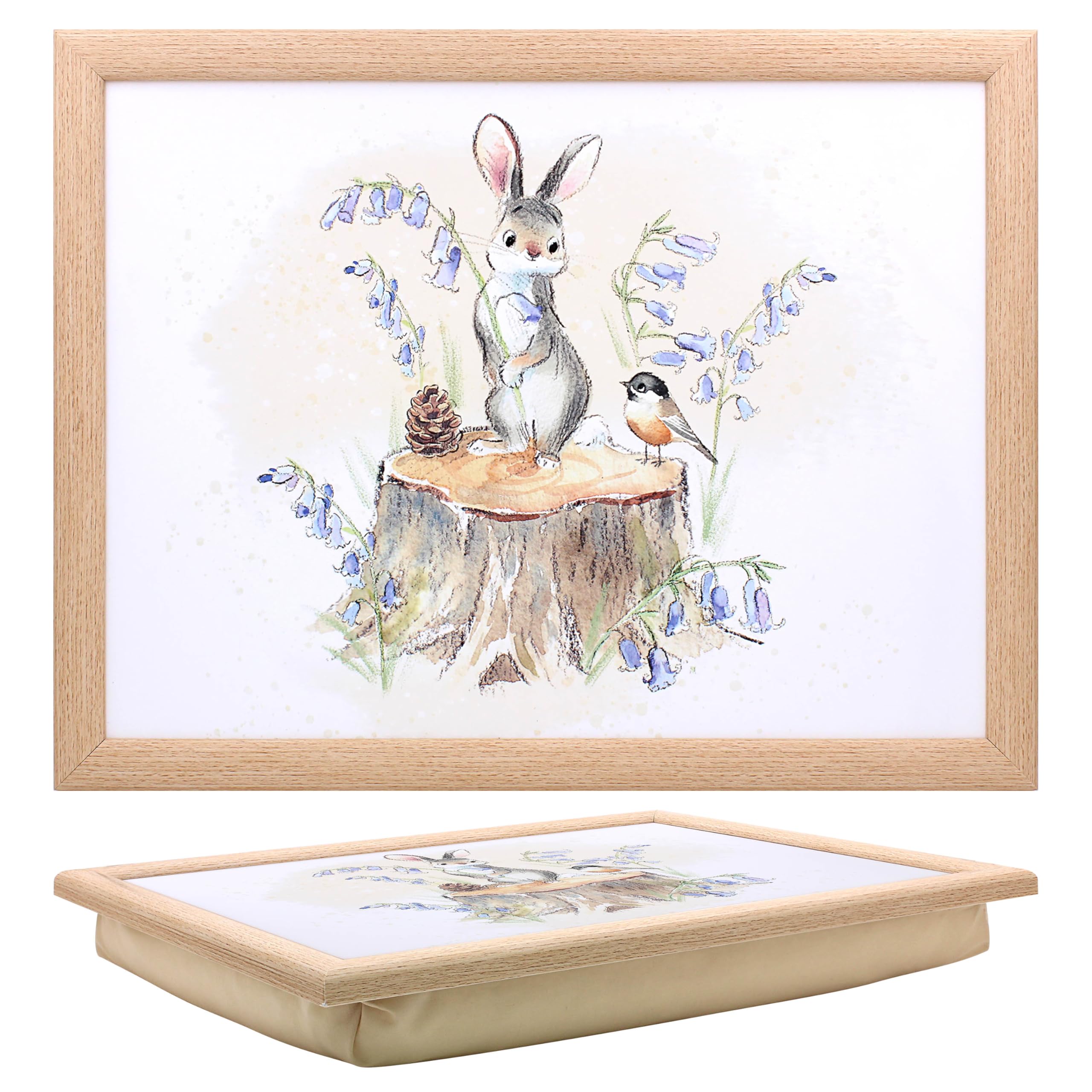 Cushioned Laptray Hare & Bird Paper Shed Laptop Breakfast Bed Serving Tray from B&Q