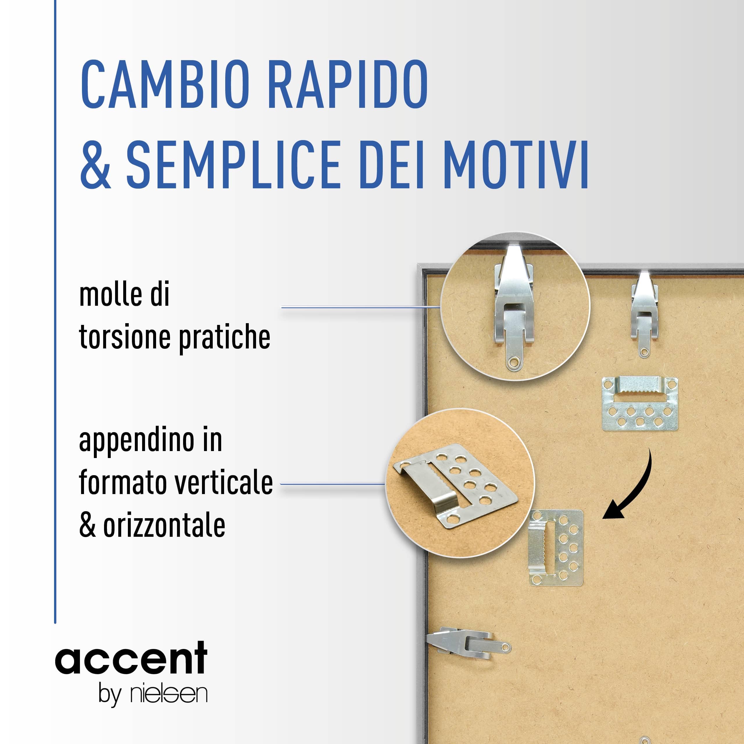 accent by nielsen cornici per puzzle, 50 x 70 cm, alluminio, Estructura Negro Mate, cornice per posterin formato verticale e orizzontale, vetro sintetico, Puzzle