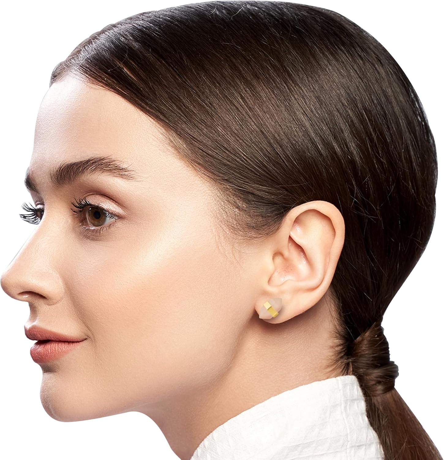 MARMANUEL - Natural Stone Earrings, Classy Stud Earrings for Pierced Ears, Women’s Earrings Made of Durable Brass, Stylish 14kt 0.5 Microns Gold/Silver Plated Jewelry - Image 9