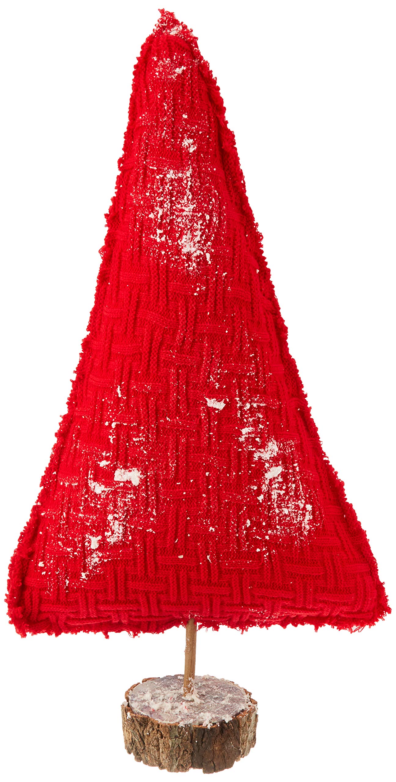 Sapin laine rouge enneigée 85 cm de Comarco, l'élégance textile
