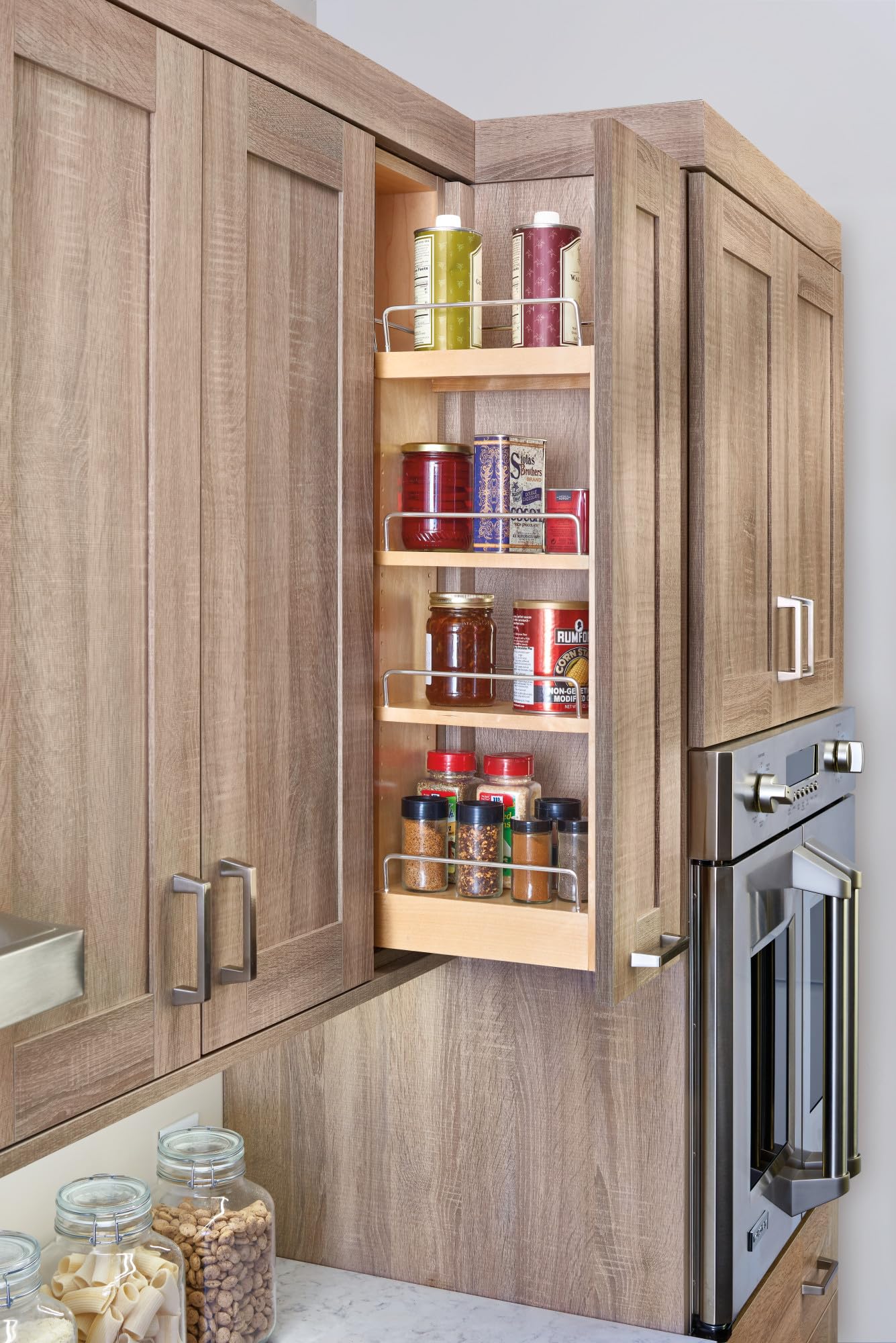 REV-A-SHELF Wood Wall Cabinet Pullout Organizer for 36