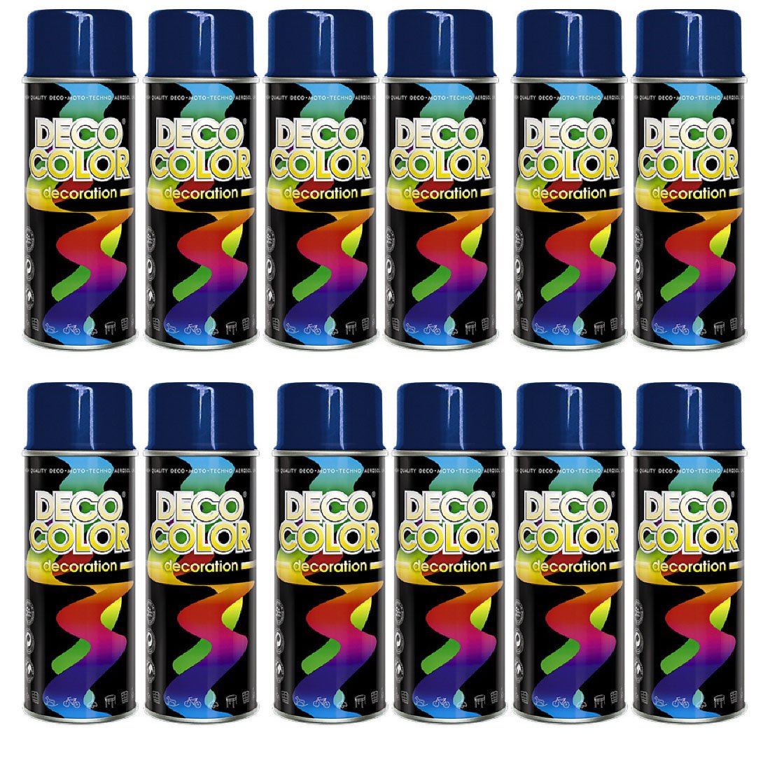 Pack of 12 (1 Box) Spray Paint Gloss 400ml Sapphire Blue Gloss RAL 5003