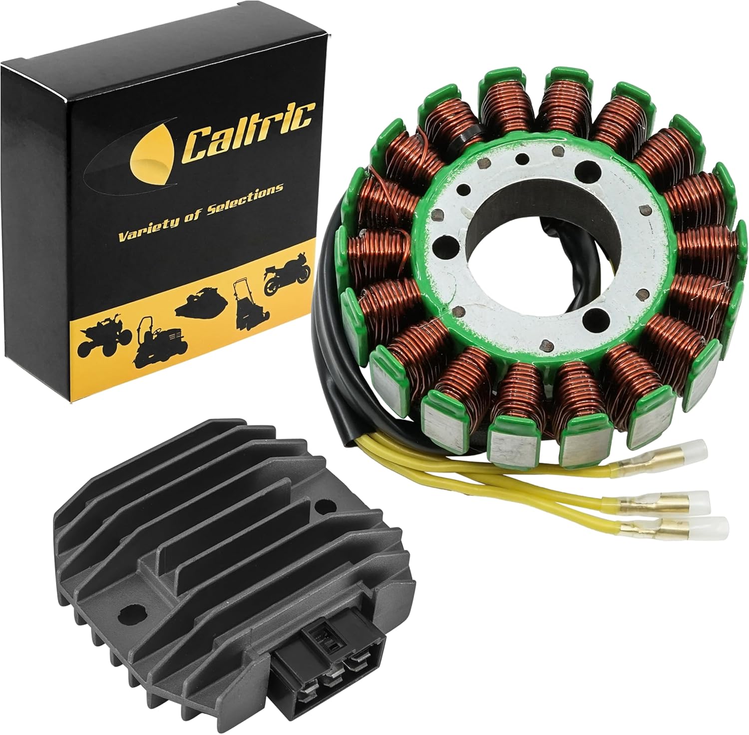 Caltric Stator & Regulator Rectifier Compatible with Kawasaki Vn750 Vulcan 750 1986-2006 Motorcycle