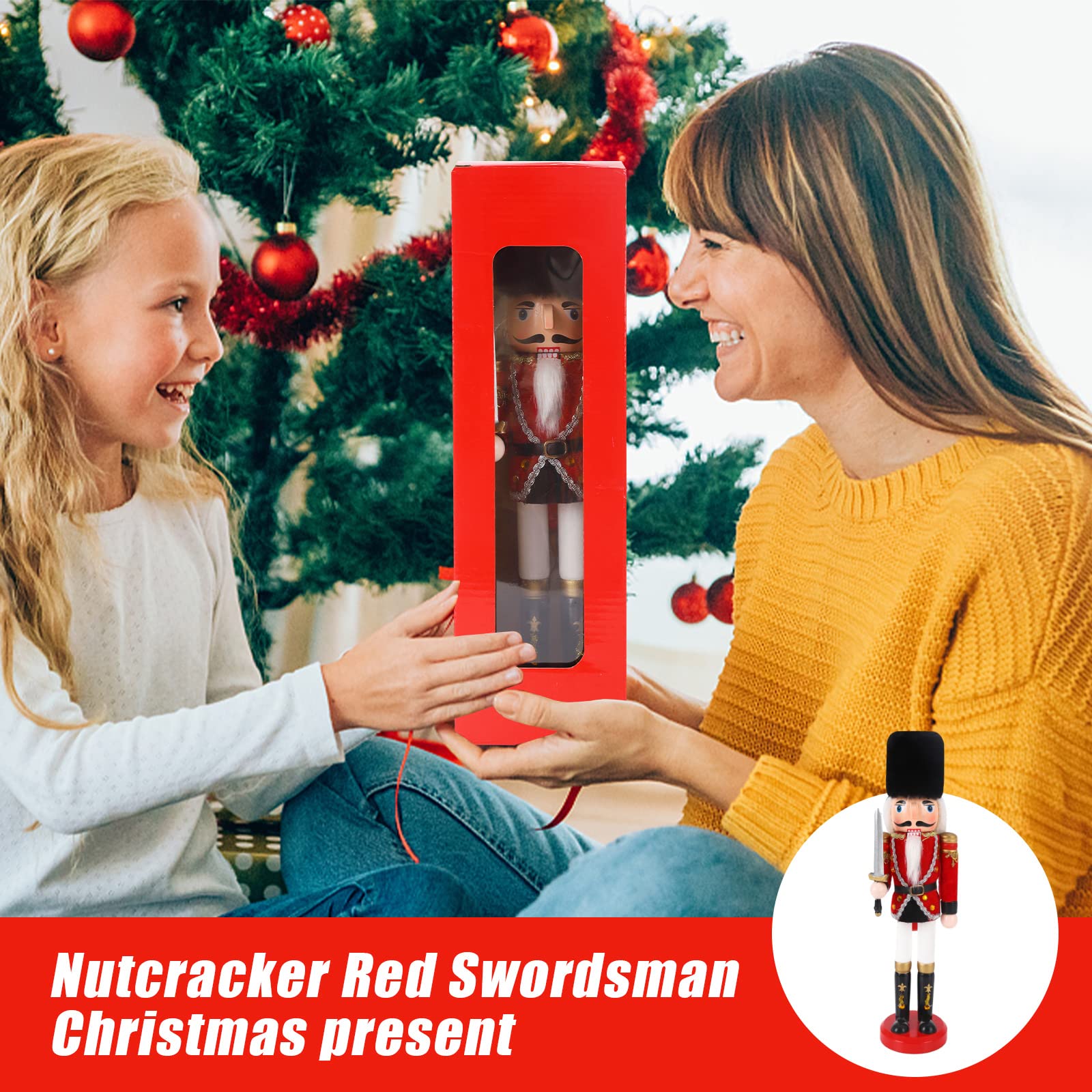 Casse-Noisette De Noël En Bois 30Cm Décoration De Noël Ensemble Classique Noel Soldat Figurine