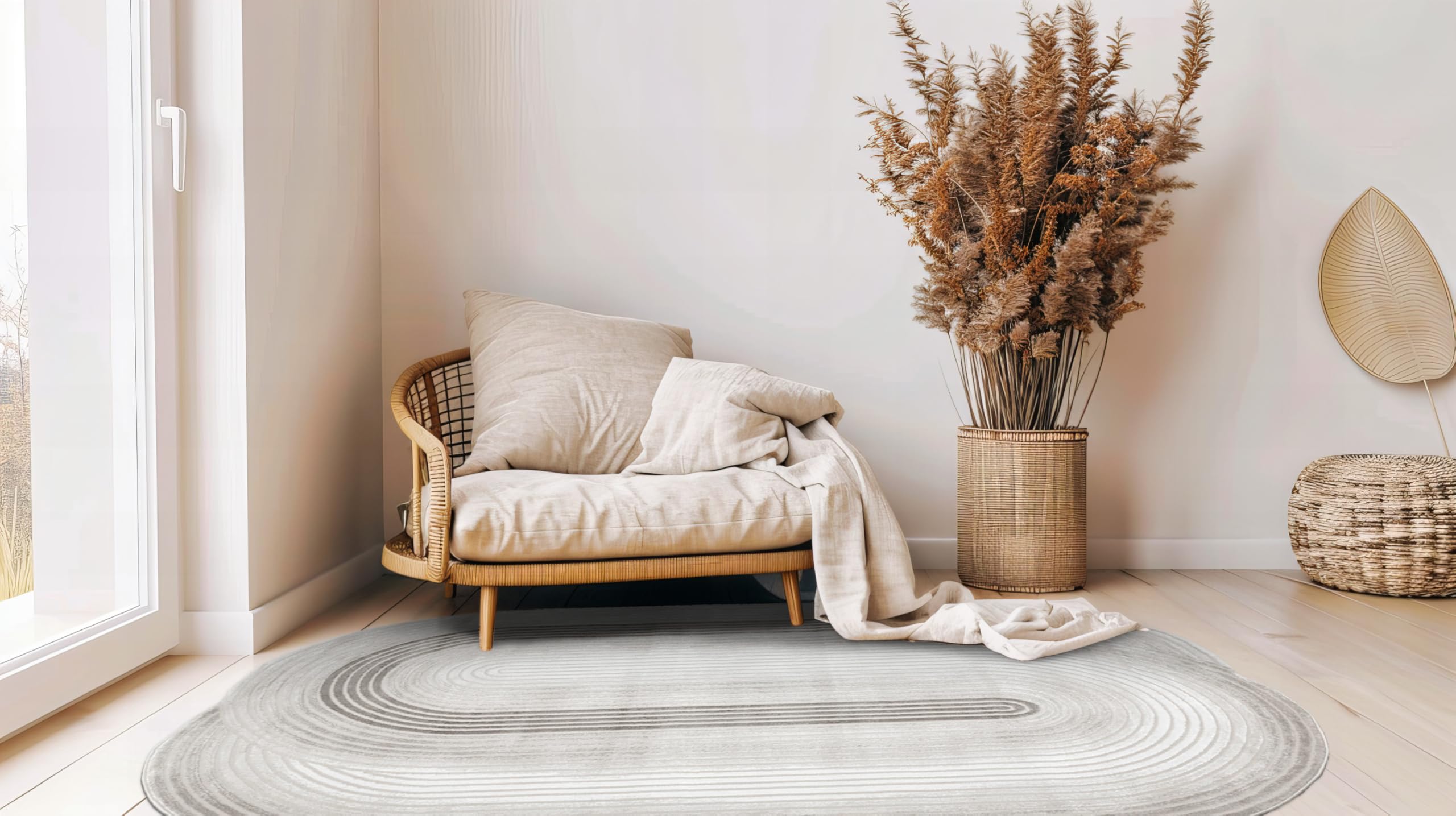 Teppiche Selenne Wohnzimmer, Unregelmäßige Form, Grau, Beige, 80x150 cm,Teppich Schlafzimmer, Tepich Waschbarer, Teppich groß, Bedroom Carpets, Rug The Carpet Living Room, Area Rugs,