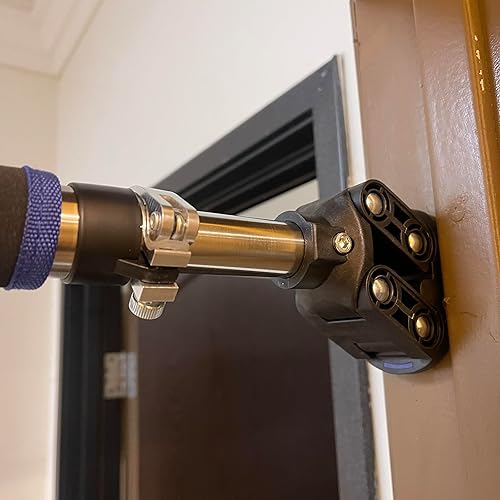 Miniatura 5 de Barra de dominadas para puerta, barras de entrenamiento de fuerza sin tornillo, longitud ajustable 28.3  36.2 pulgadas