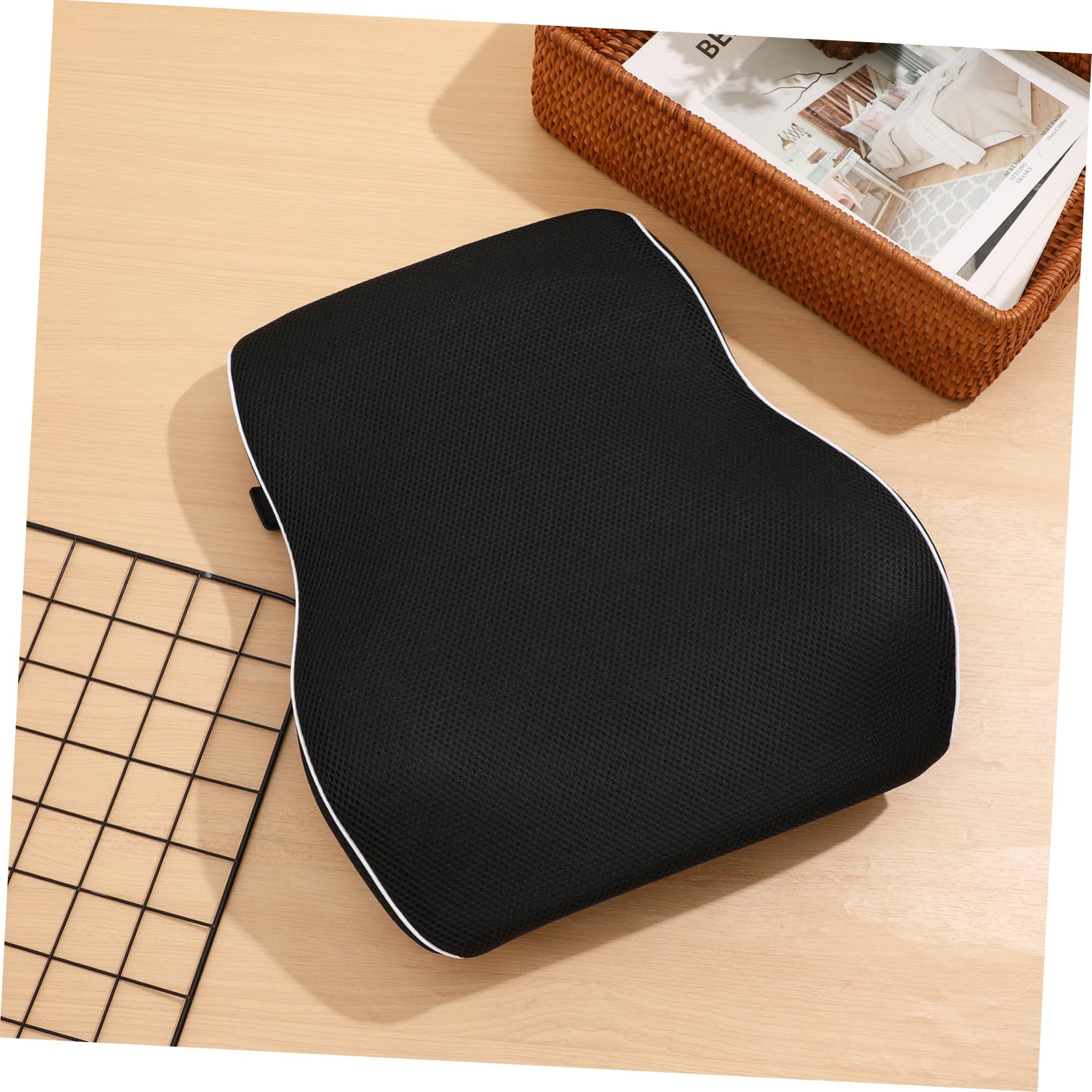 Hemobllo Lumbar Support Pillow for Car Ergonomic Memory Back Support for Comfortable Driving Stylish Design for Any Interior for Relief of Lower Back Fatigue
