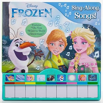 Disney Frozen Elsa, Anna, Olaf, and More! - Sing-Along Songs! Piano Songbook with Built-In Keyboard - Features "Do You want to Build a Snowman?" - PI Kids