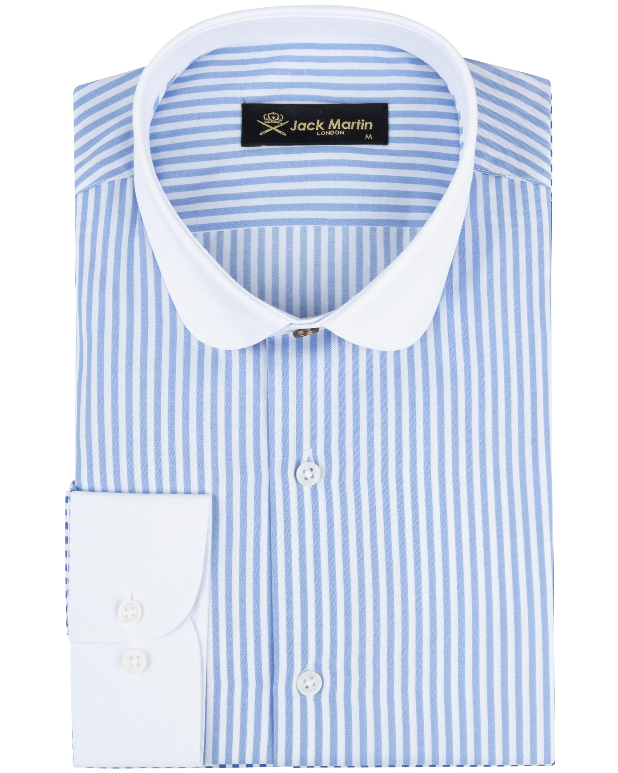 Jack Martin London Peaky Blinders - Club/Penny Collar - Blue Bengal Stripes Slim Fit Shirt