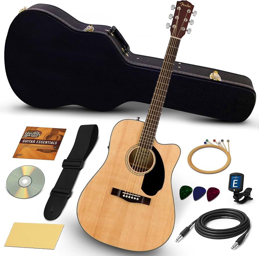 Fender Acoustics CD60CE / ナチュラル/訳あり! Amazon.com: Fender CD-60SCE Solid Top Dreadnought Acoustic