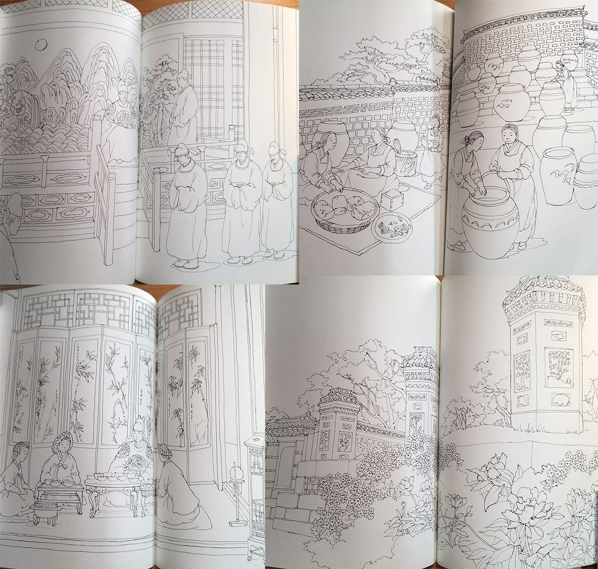 DASANBOOKS Gyeongbok Palace Korean Culture Healing Coloring Book for Adult Relaxation Anti-Stress Korean