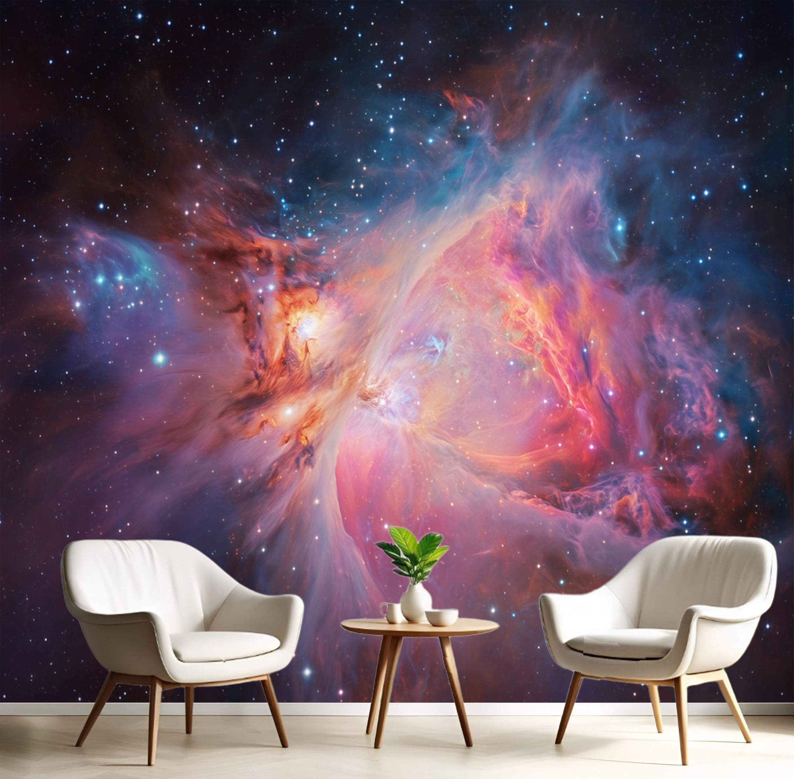 Papier peint cité rouge motif univers géant pour décoration murale chambre
