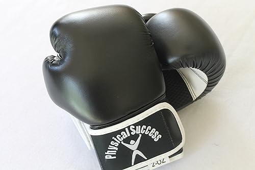 Miniatura 2 de Physical Success Partners Guantes de boxeo para niños, negro/blanco, 2 onzas para niños de 2 a 4 años
