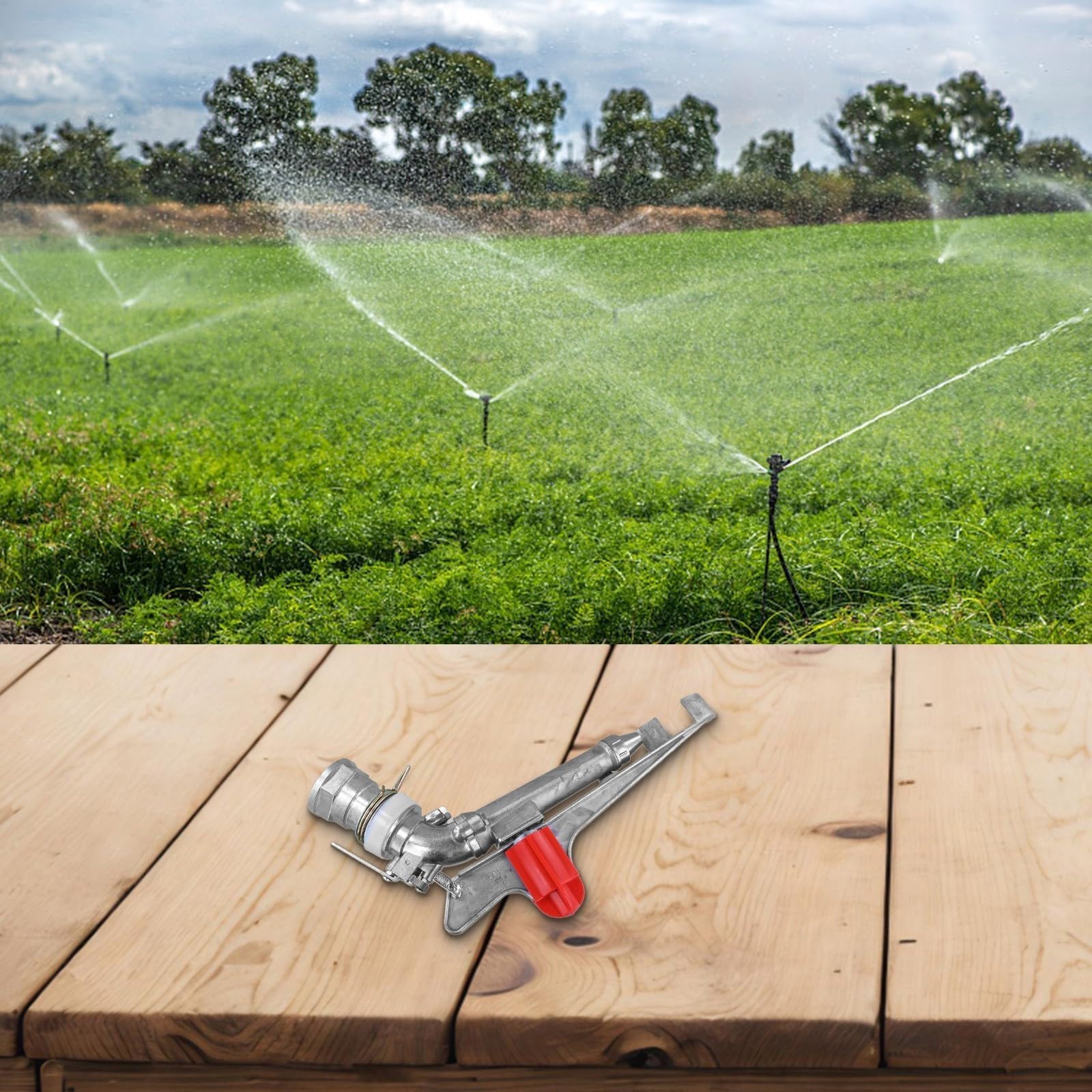 Rociador de alta eficiencia para agricultura de 2 pulgadas para agricultura sostenible, sistema de riego de fácil instalación que ahorra agua para cuidado de jardines y cultivos