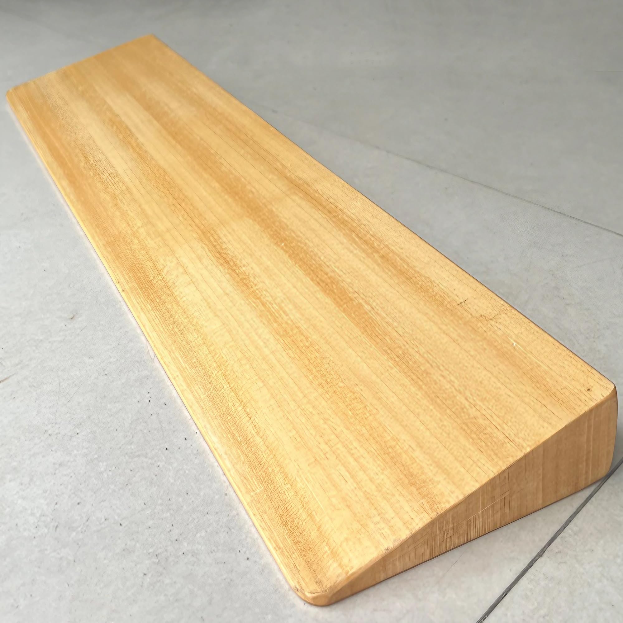 Rampa de Umbral de Puerta de Madera Maciza - Ligera Portátil para Sillas de Ruedas/Carritos, Inclinación Estable, Uso en Aceras/Interiores(80 x 15 x 3 cm)