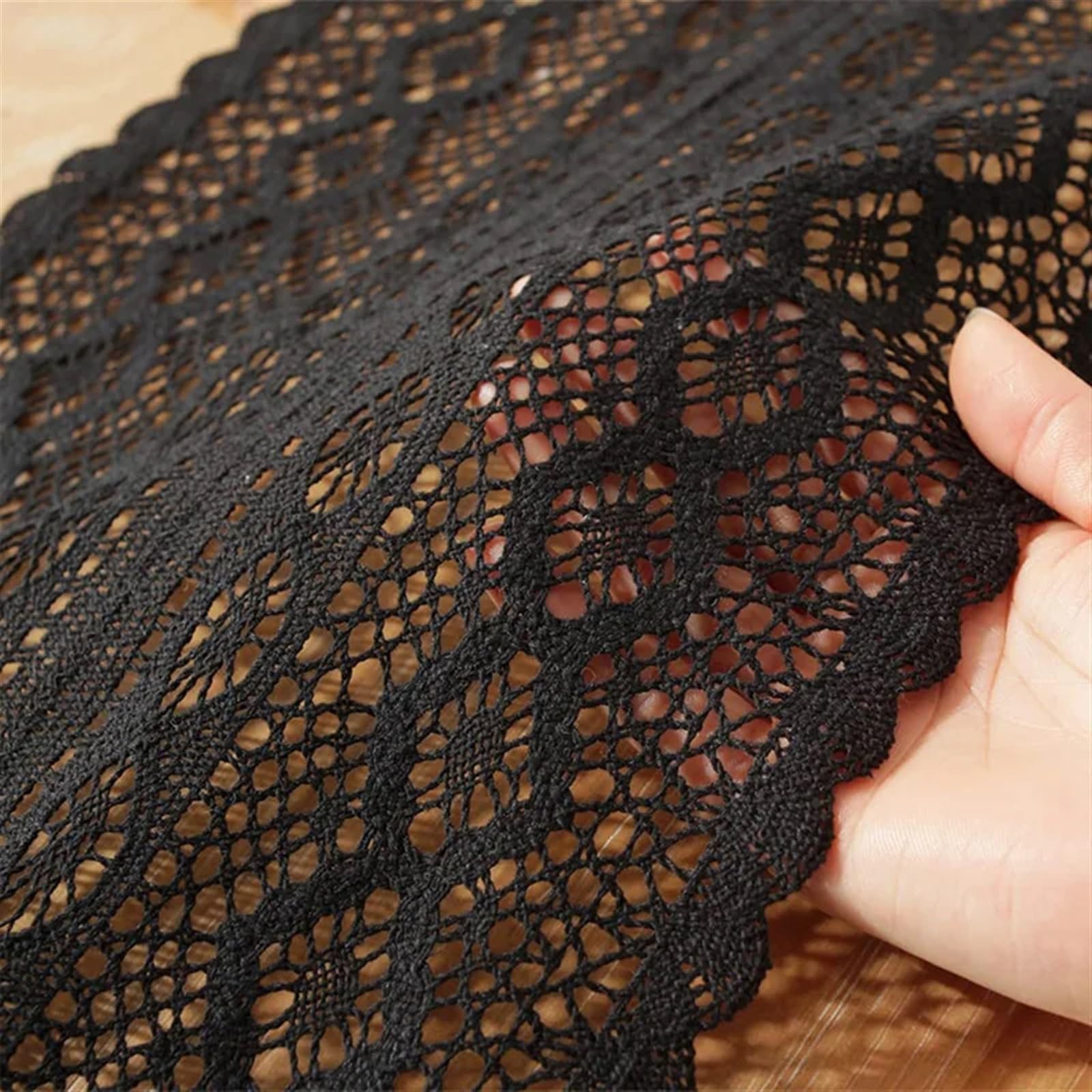 Koronkowy bieżnik na stół, Świąteczny bieżnik szydełkowy z koronką i frędzlami mieszanki bawełny(Table Runner E,24x180cm)