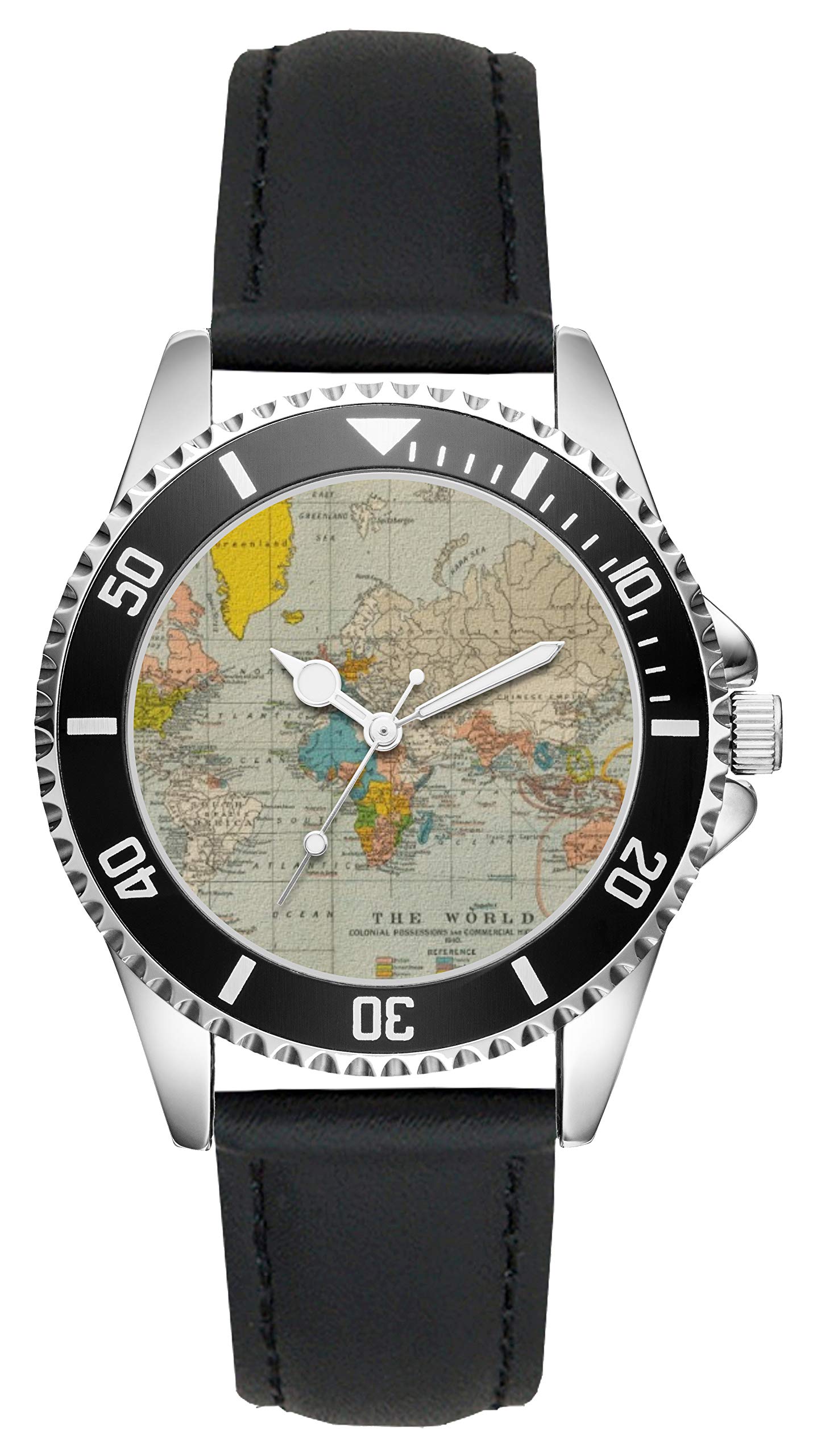 KIESENBERG Weltkarte Geschenk Artikel Idee Fan Uhr L-2635