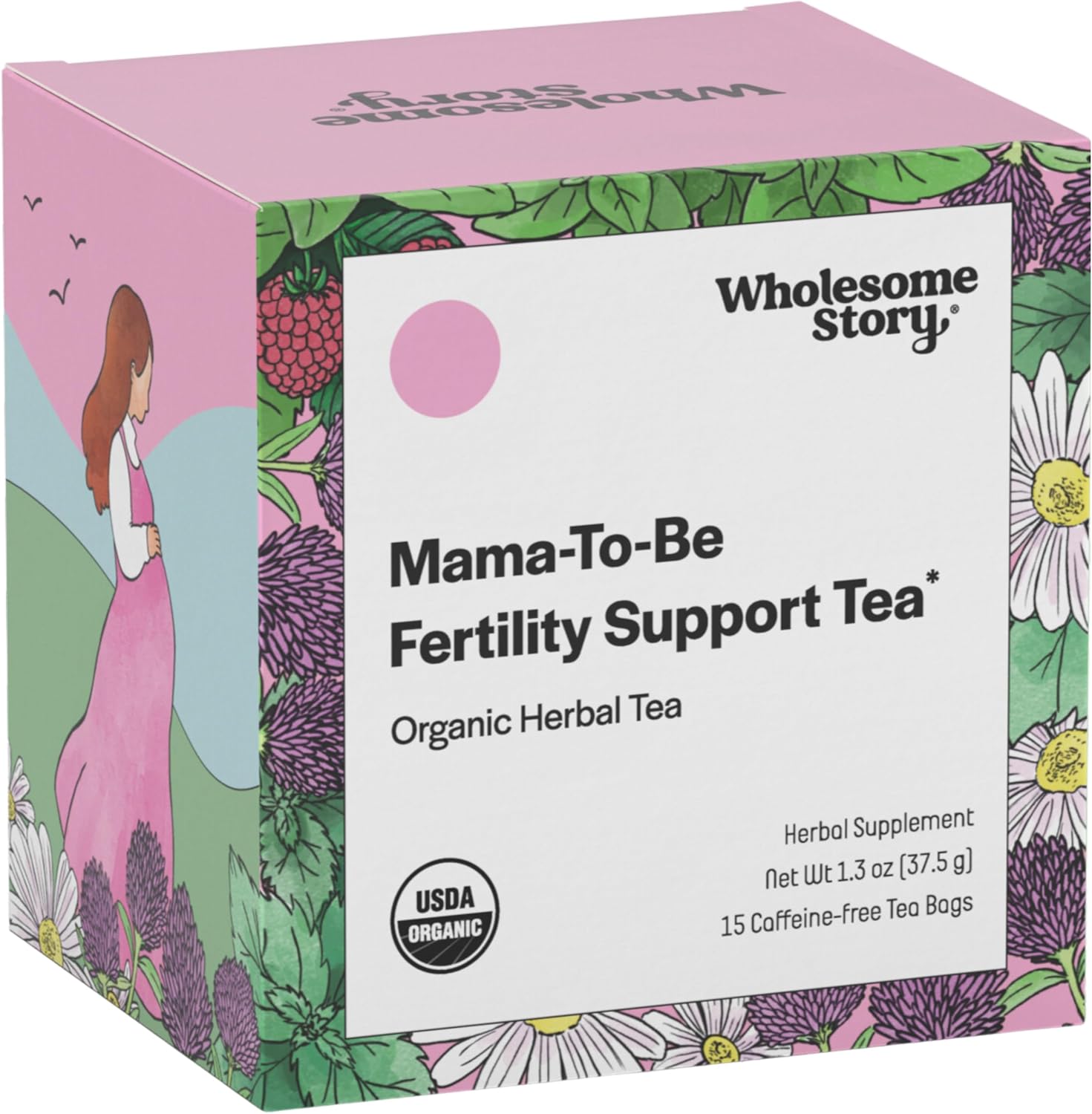 Organic Fertility Tea for Women w Red Raspberry Leaf, Cinnamon Bark, Spearmint & Nettle Leaf, Chamomile & Red Clover | 15 Pyramid Sachet Organic Fertility Tea for Women w Red Raspberry Leaf, Cinnamon Bark, Spearmint & Nettle Leaf, Chamomile & Red Clover | 15 Pyramid Sachet