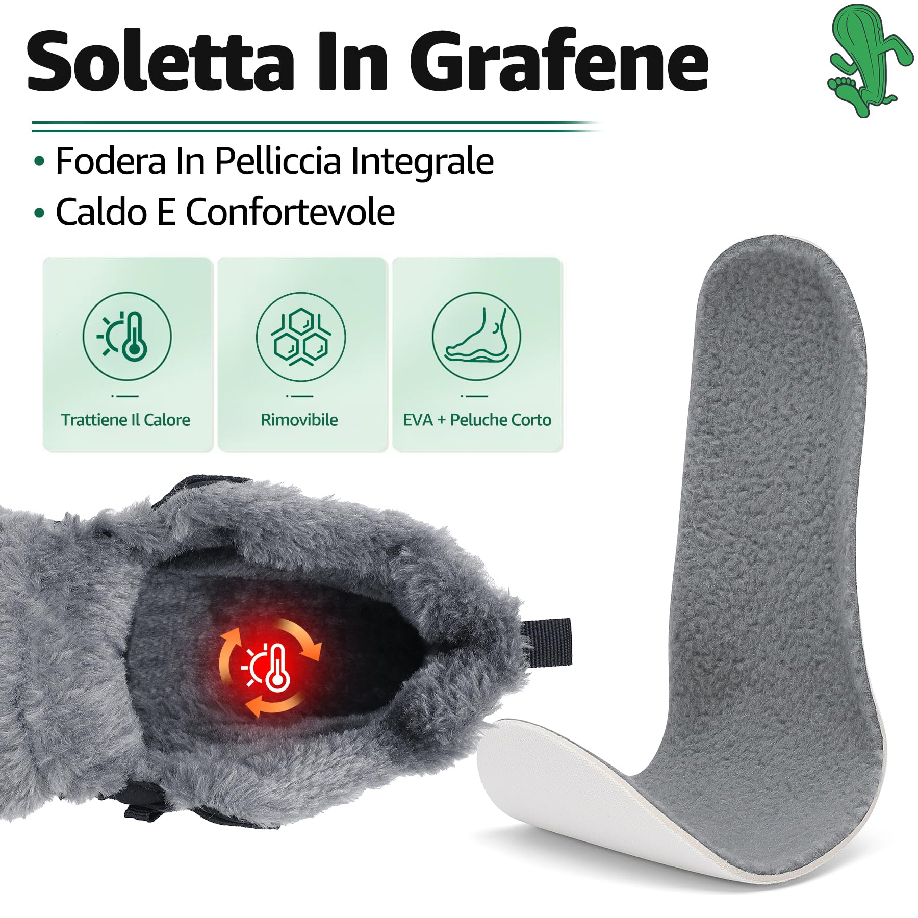 SAGUARO Barefoot Scarpe Invernali Caldo Stivali Neve per Uomo Donna,Gr.36-48