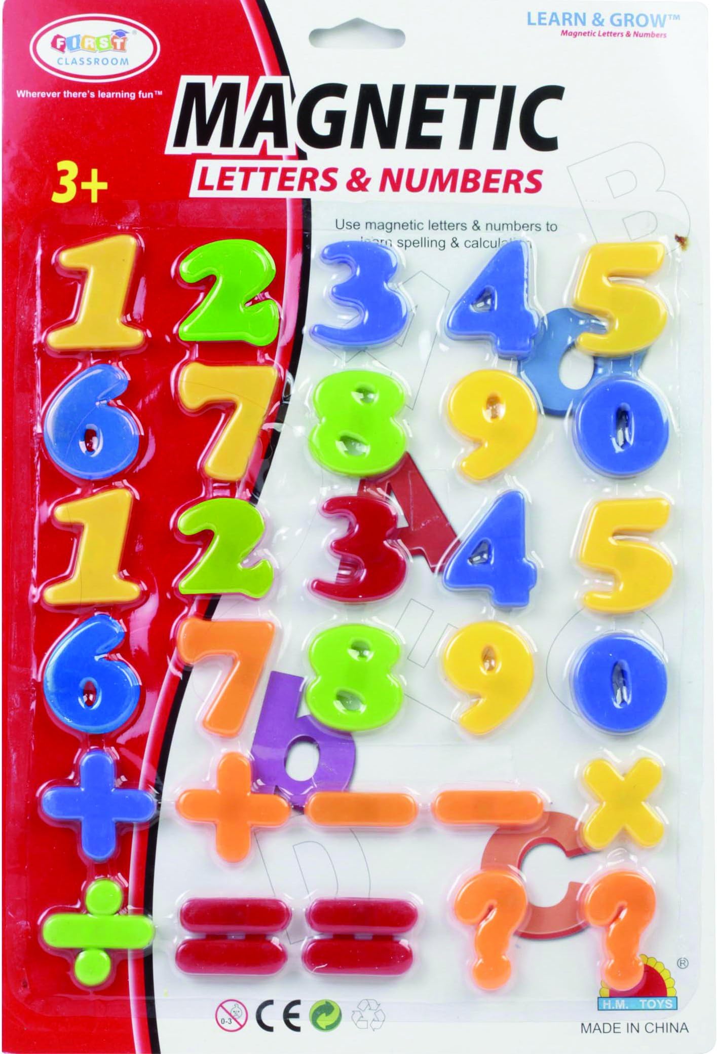 First Classroom Magnetic Fancy Numbers & Symbols in a Blister Card, 1.5"
