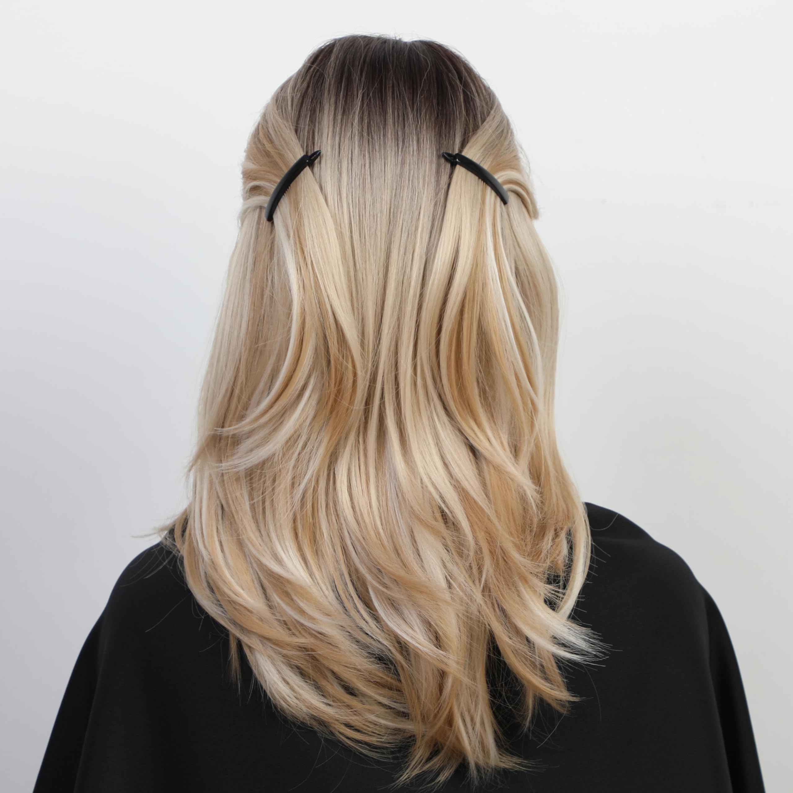 12-teiliges Haarspangen-Set für Damen und Mädchen, Haarspangen für dickes, dünnes, feines Haar, nicht-metallisches Haarzubehör, rutschfester Griff, handgefertigte Haarspange, BPA-frei
