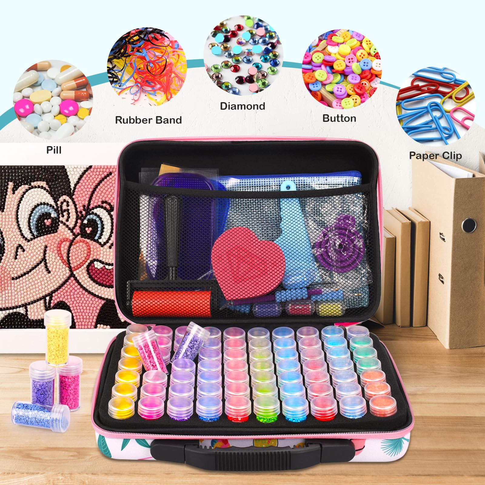 YUTUY 5D Diamond Painting Accessories Boxes,70 Boxes,Diamond Painting Storage Box,diamond painting storage box with pen,tweezers,bags,funnel stickers YUTUY 5D Diamond Painting Accessories Boxes,70 Boxes,Diamond Painting Storage Box,diamond painting storage box with pen,tweezers,bags,funnel stickers
