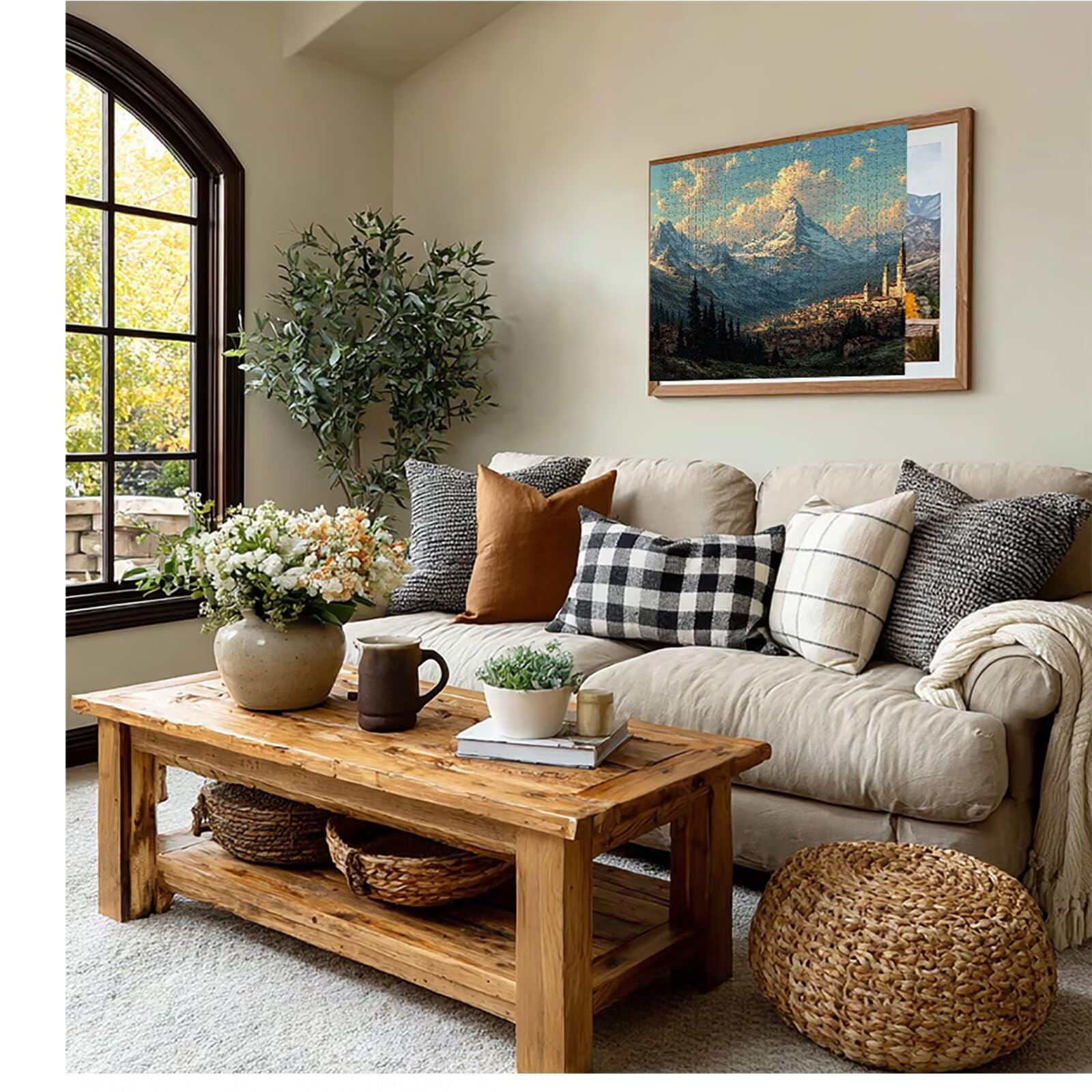 Snow Mountain X-9753 drewniane puzzle, 99 x 70 cm, 2000 sztuk, dla dorosłych, edukacyjna, wymagająca gra, prezenty dla nastolatków, łatwe do odróżnienia, dekoracja domu, 99 x 70 cm