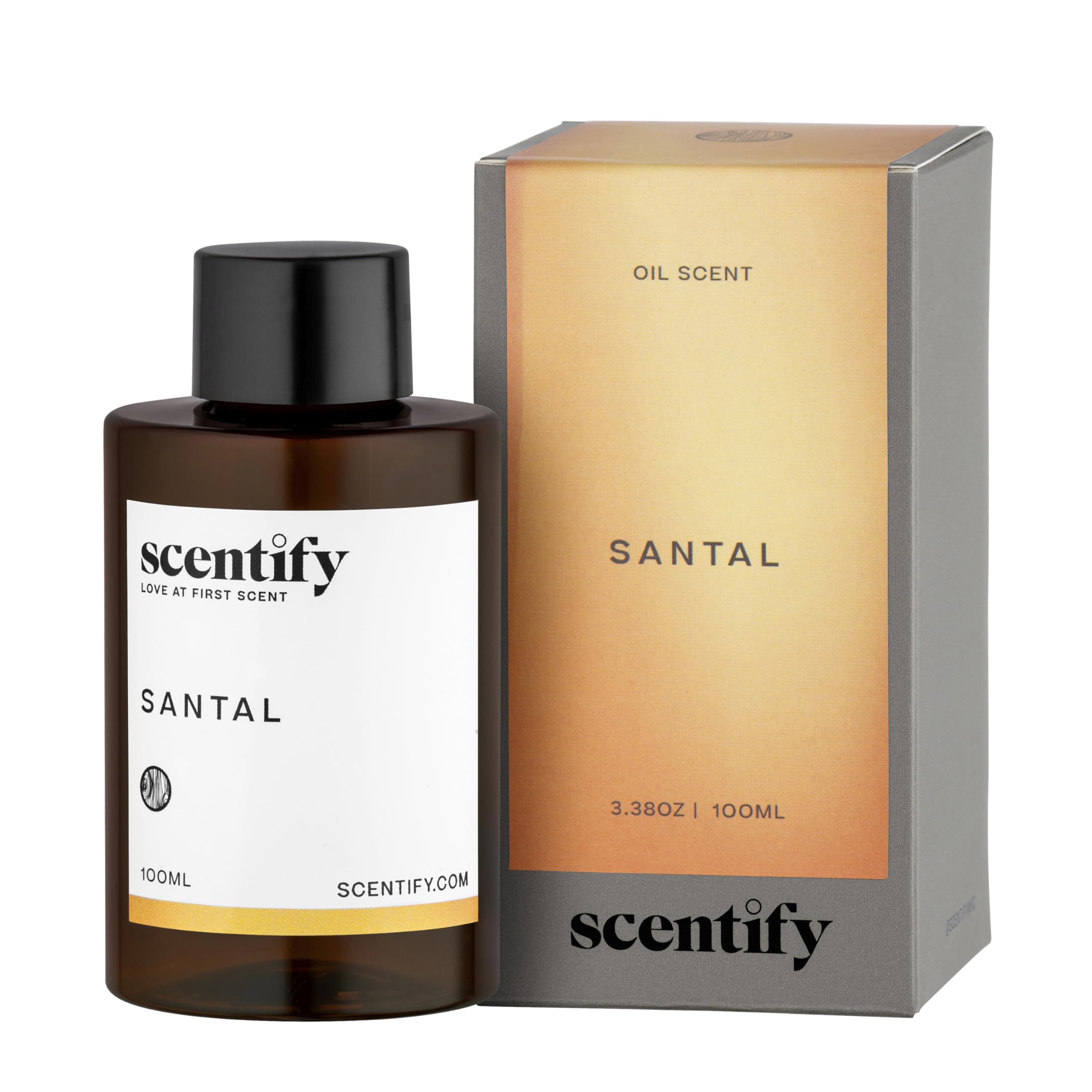 ScentifySantal Aroma Oil Refill Scent for Oil Diffusers - Iris, Amber, Sandalwood, Cedar Scents - Luxurious Relaxing Aromatherapy Diffuser Fragrance 100ml, 3.38 oz