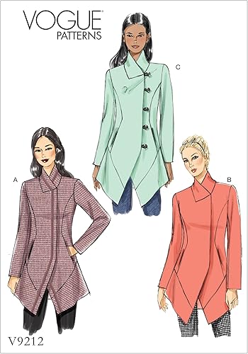 Vogue Patterns Patrón de costura de chaqueta cosida y con cuello para mujer, tallas 6-14 disponible en Yaxa Guatemala