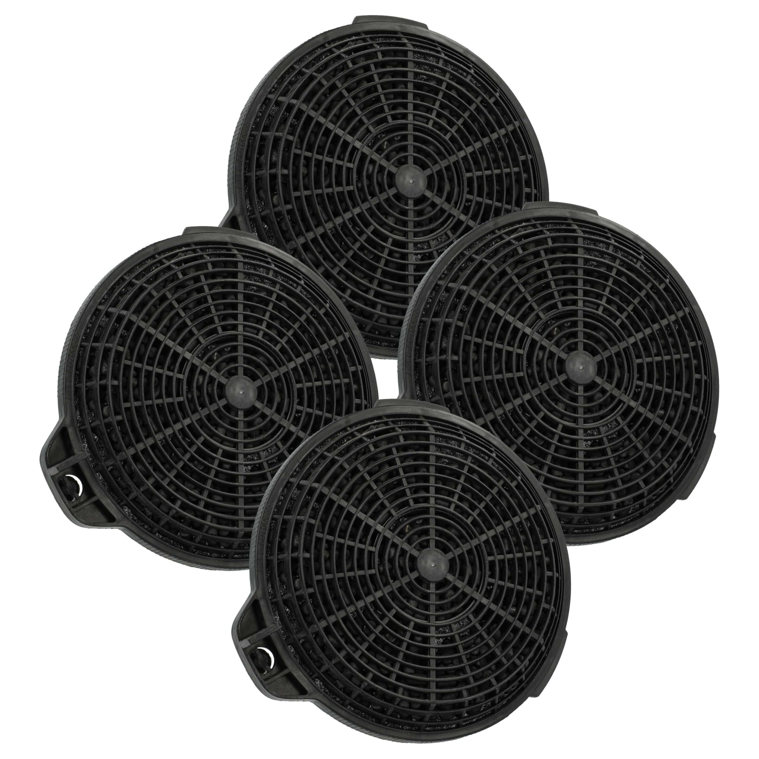 vhbw 4x Activated Carbon Filter Compatible with Cooke & Lewis CLGH60-C, CLGH90-C, CLCH90SS-C, CLMIRAG90-C, CLCH60SS-C Cooker Hoods - 13.2 cm