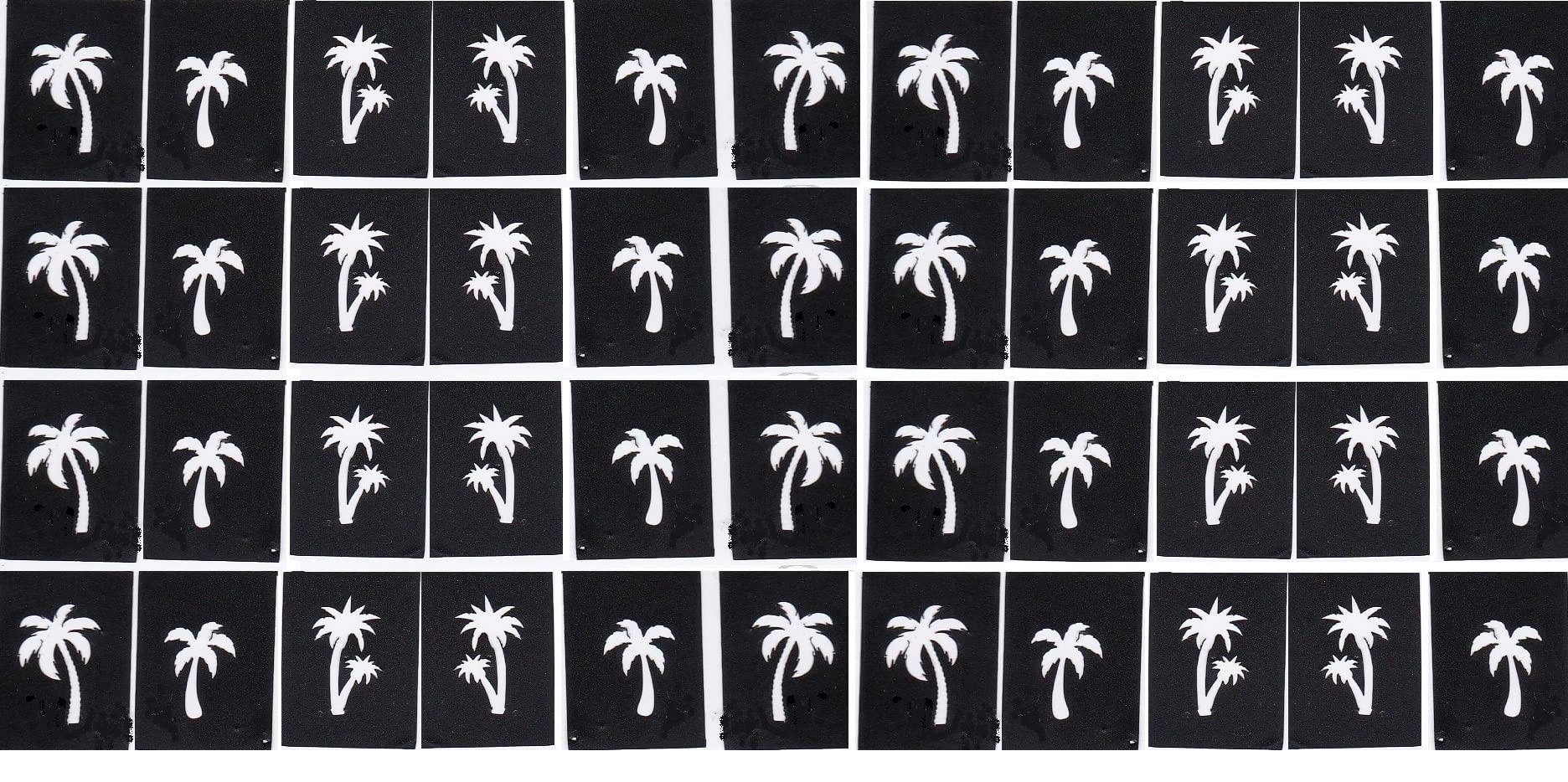 Kaz Creations Palm Tree Nail Vinyl Stencils Nail Vinyl Stencil Collection 6 (Palm Tree Nail Vinyl Stencils)