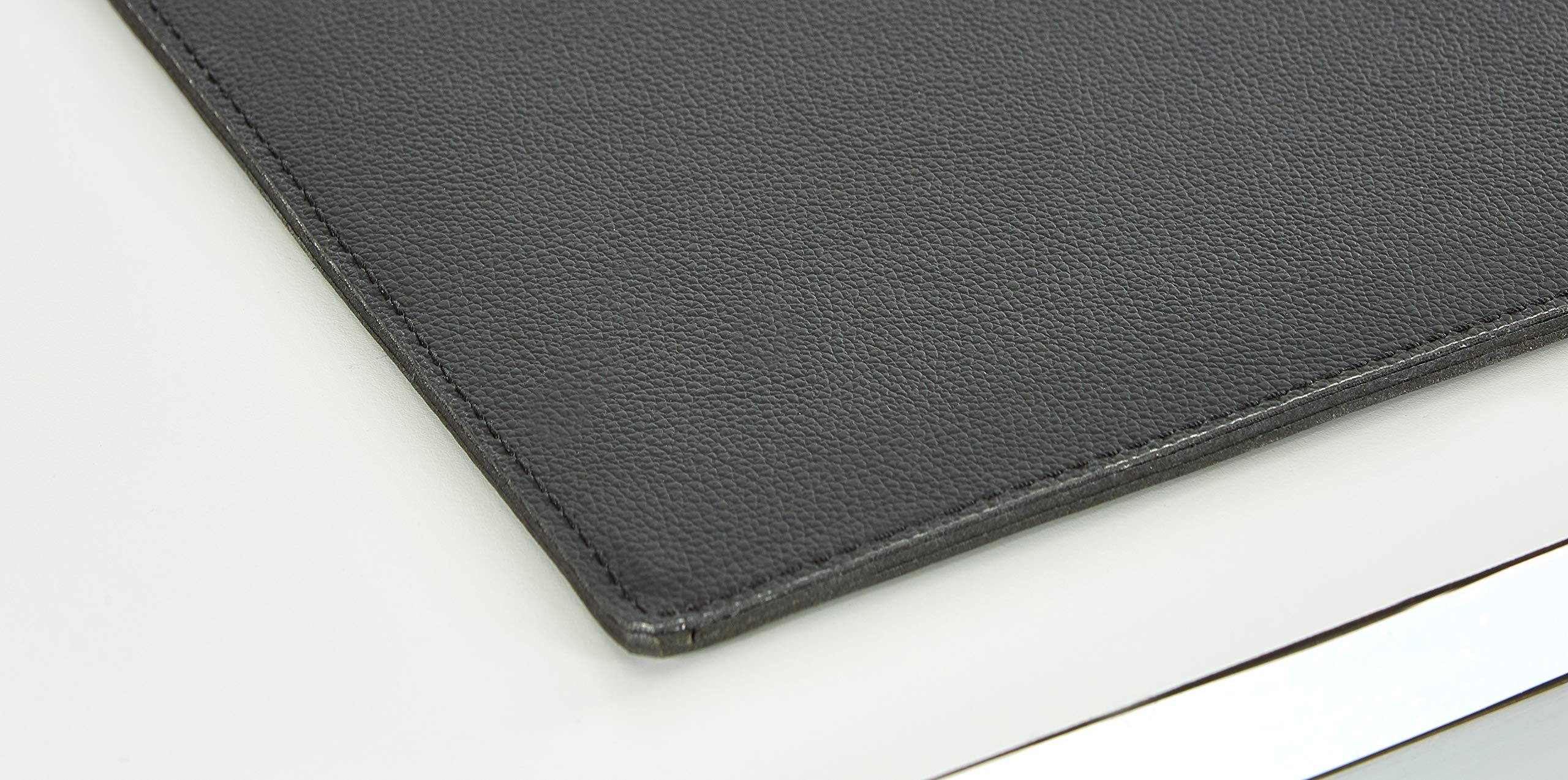 USM900600 - Sottomano da scrivania in pelle, 90 x 60 cm, in vera pelle, inclinato, antiscivolo, per ufficio, colore: nero