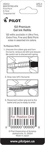 Miniatura 3 de PILOT G2 Repuesto de tinta de gel para bolígrafos de punta gruesa, tinta morada