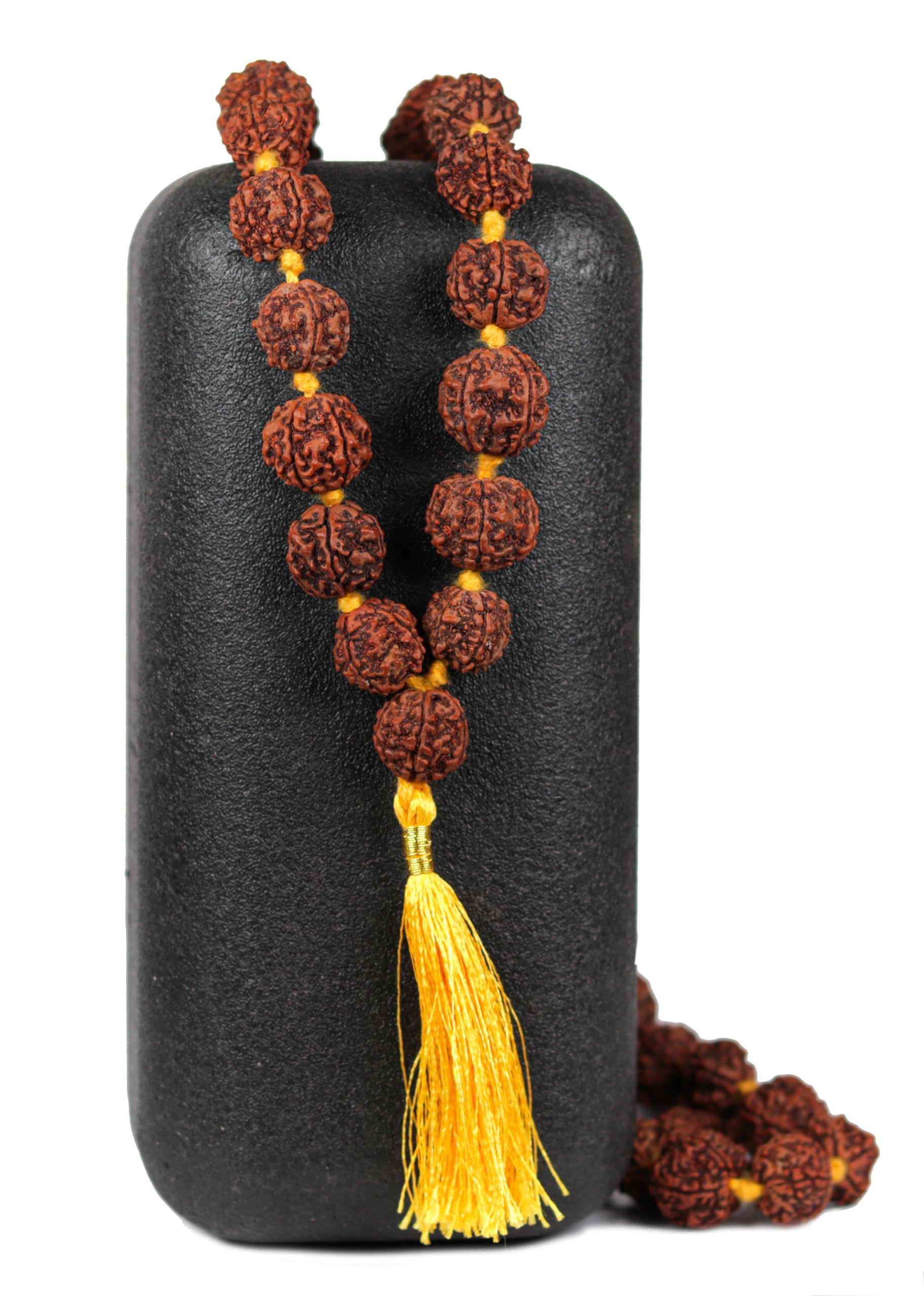 Original 54 Beads Rudraksha Jap Mala | Natural Panchmukhi Rudraksh Mala for Meditation, Japa & Yoga | Handcrafted Hindu Prayer Mala for Men & Women (54 MDM Beads)-picture-30